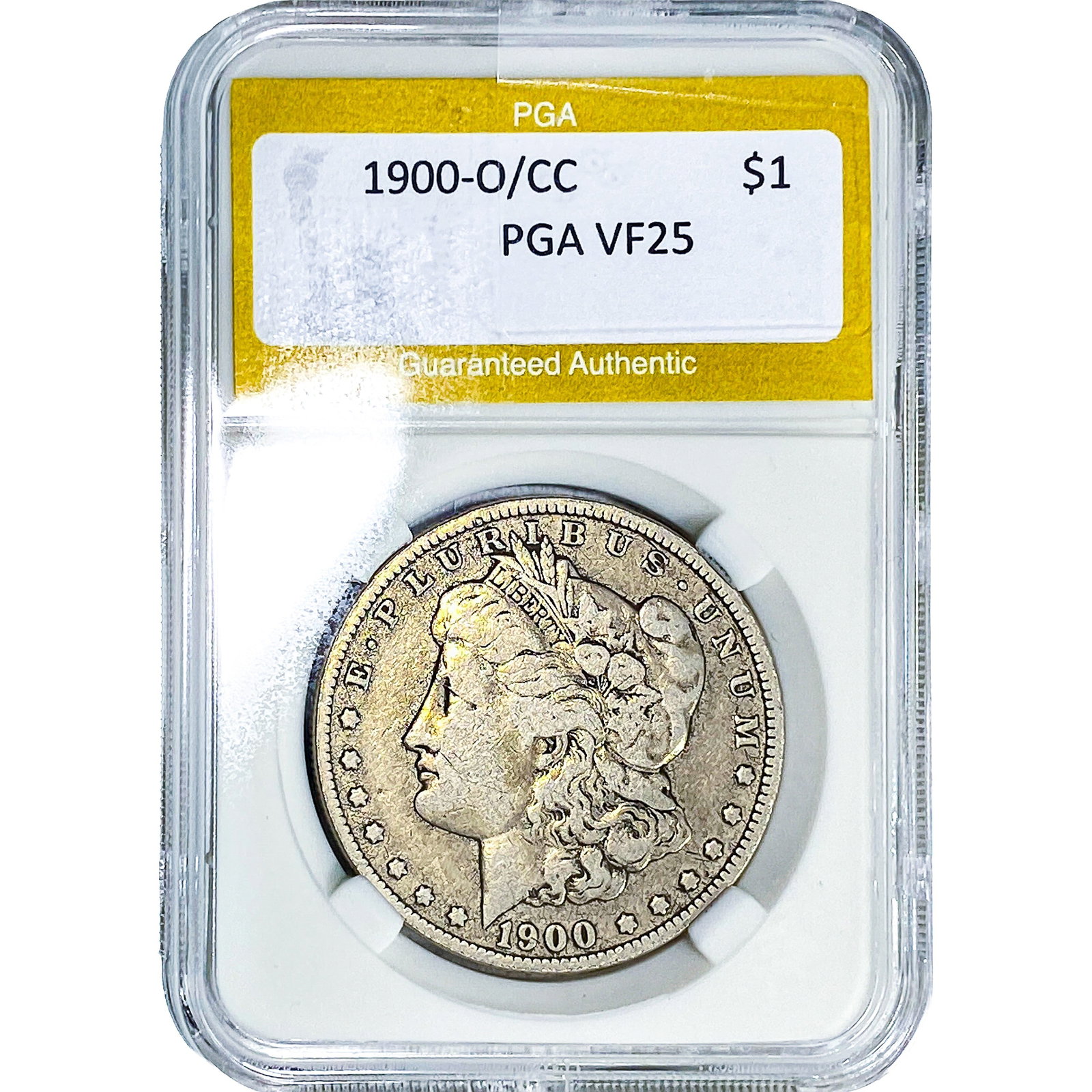 1900-O/CC Morgan Silver Dollar PGA VF25: 1900-O/CC Morgan Silver Dollar PGA VF25