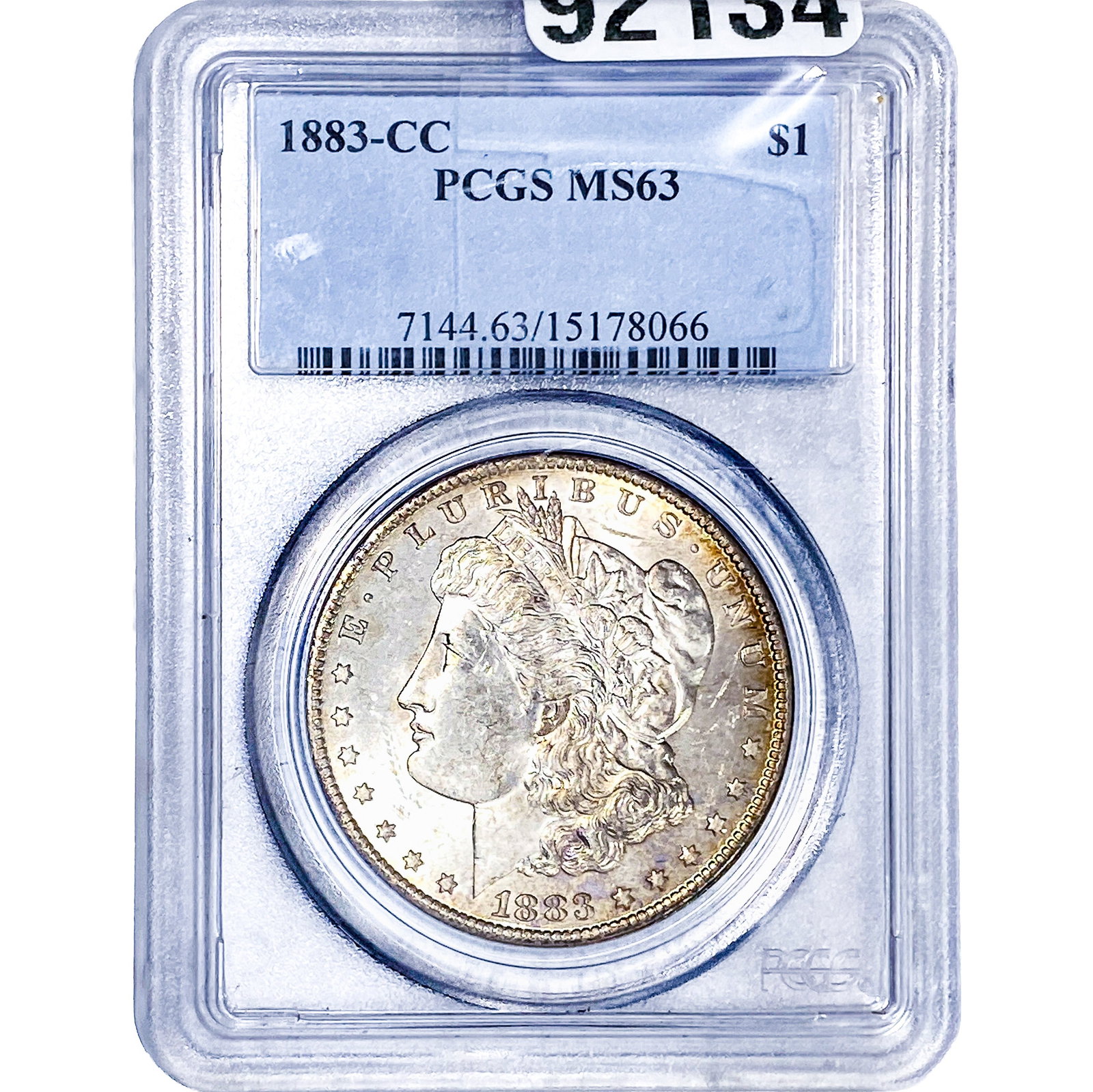 1883-CC Morgan Silver Dollar PCGS MS63: 1883-CC Morgan Silver Dollar PCGS MS63