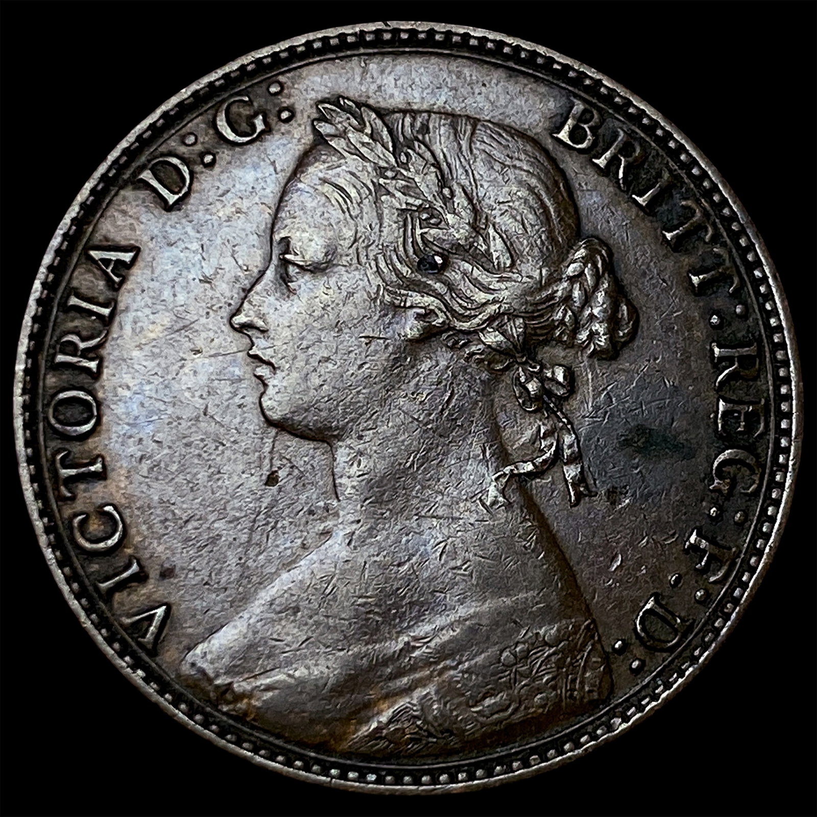 1874H Great Britain Bronze 1/2 Penny: 1874H Great Britain Bronze 1/2 Penny