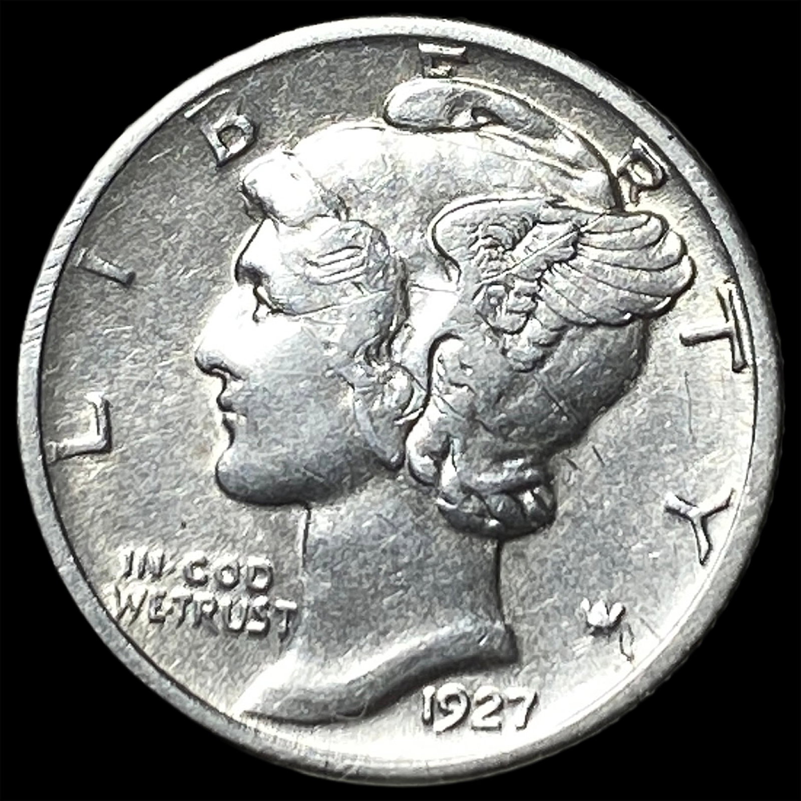 1927-S Silver Mercury Dime UNCIRCULATED: 1927-S Silver Mercury Dime UNCIRCULATED