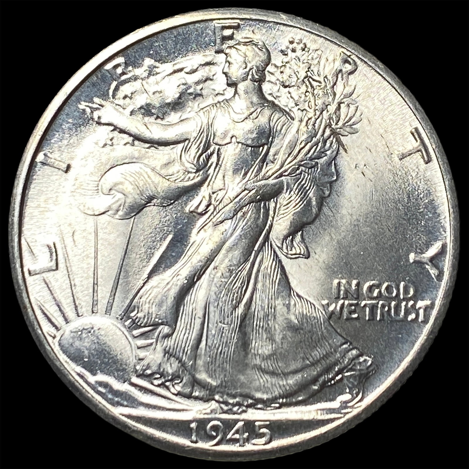 1945-D Silver Walking Liberty Half Dollar UNCIRCULATED: 1945-D Silver Walking Liberty Half Dollar UNCIRCULATED