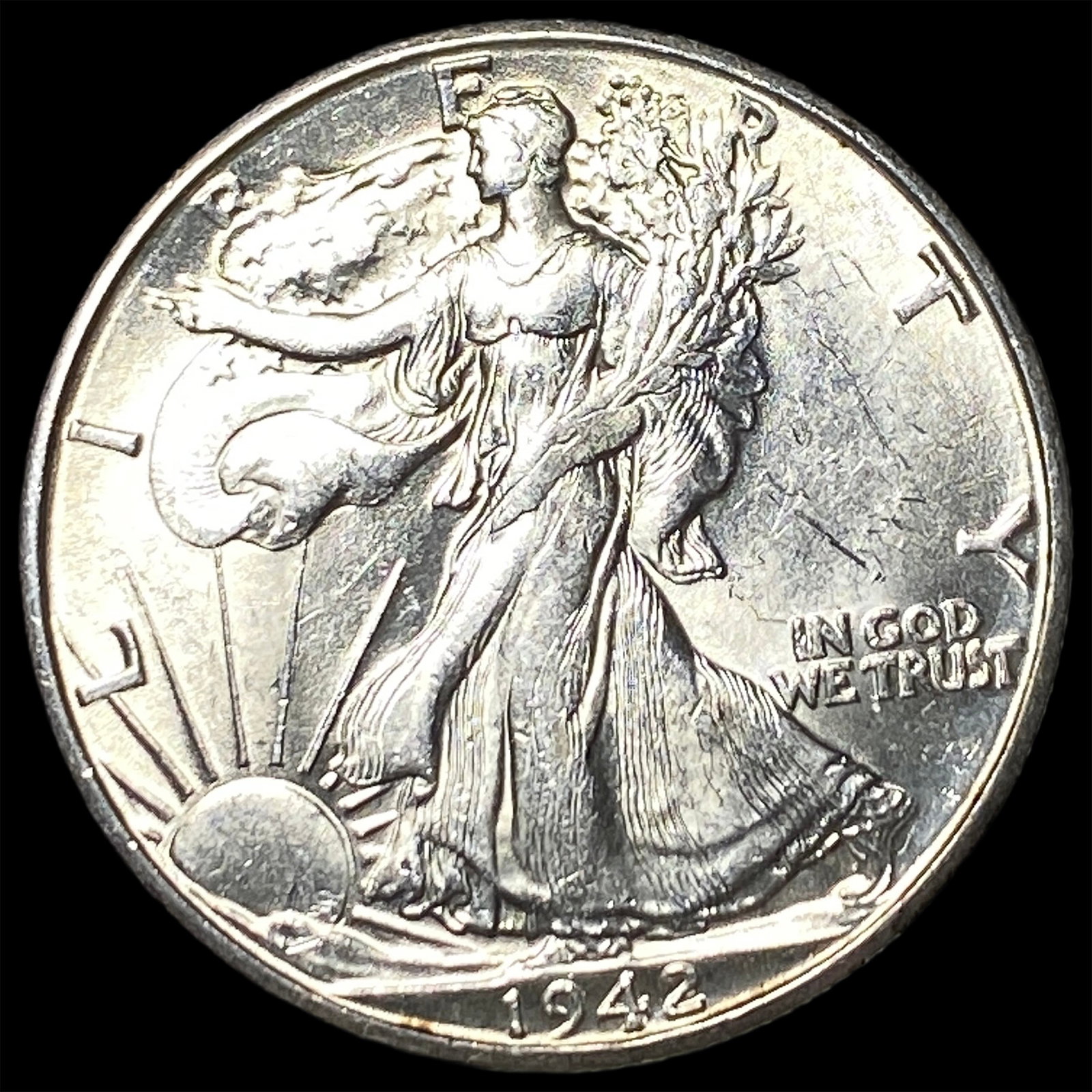 1942-S Silver Walking Liberty Half Dollar UNCIRCULATED: 1942-S Silver Walking Liberty Half Dollar UNCIRCULATED