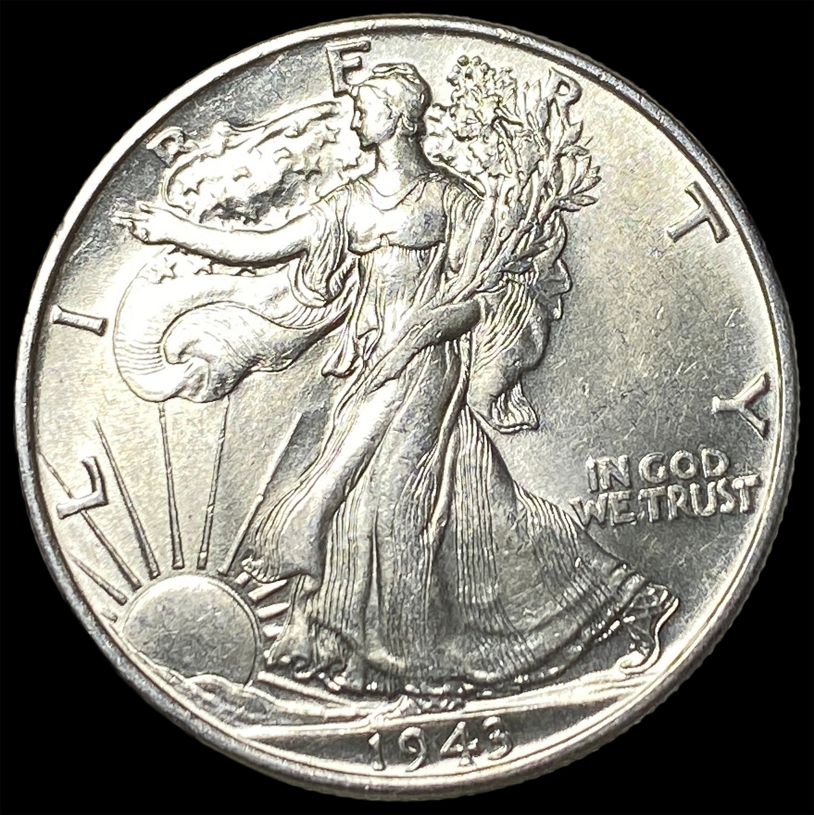 1943-S Silver Half Dollar GEM BU (1 of 2)
