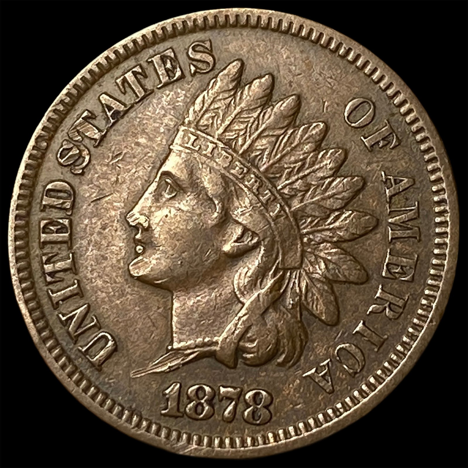 1878 Indian Head Cent CLOSELY UNCIRCULATED (1 of 2)