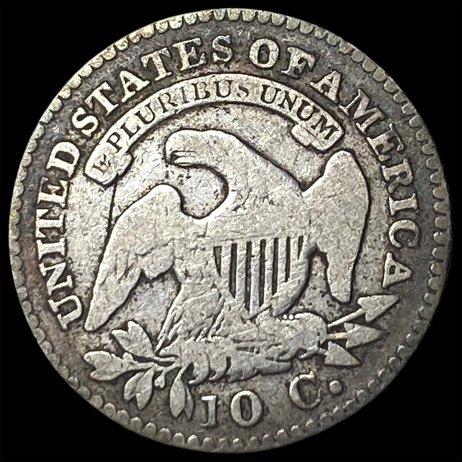 1824 Capped Bust Dime NICELY CIRCULATED - 2