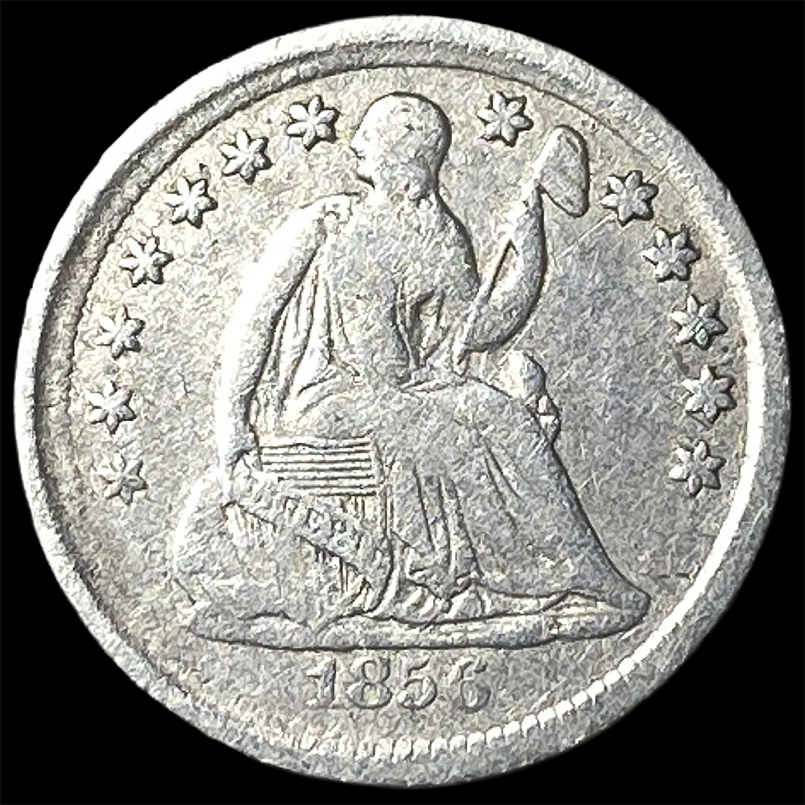 1856-O Silver Seated Liberty Dime LIGHTLY CIRCULATED: 1856-O Silver Seated Liberty Dime LIGHTLY CIRCULATED