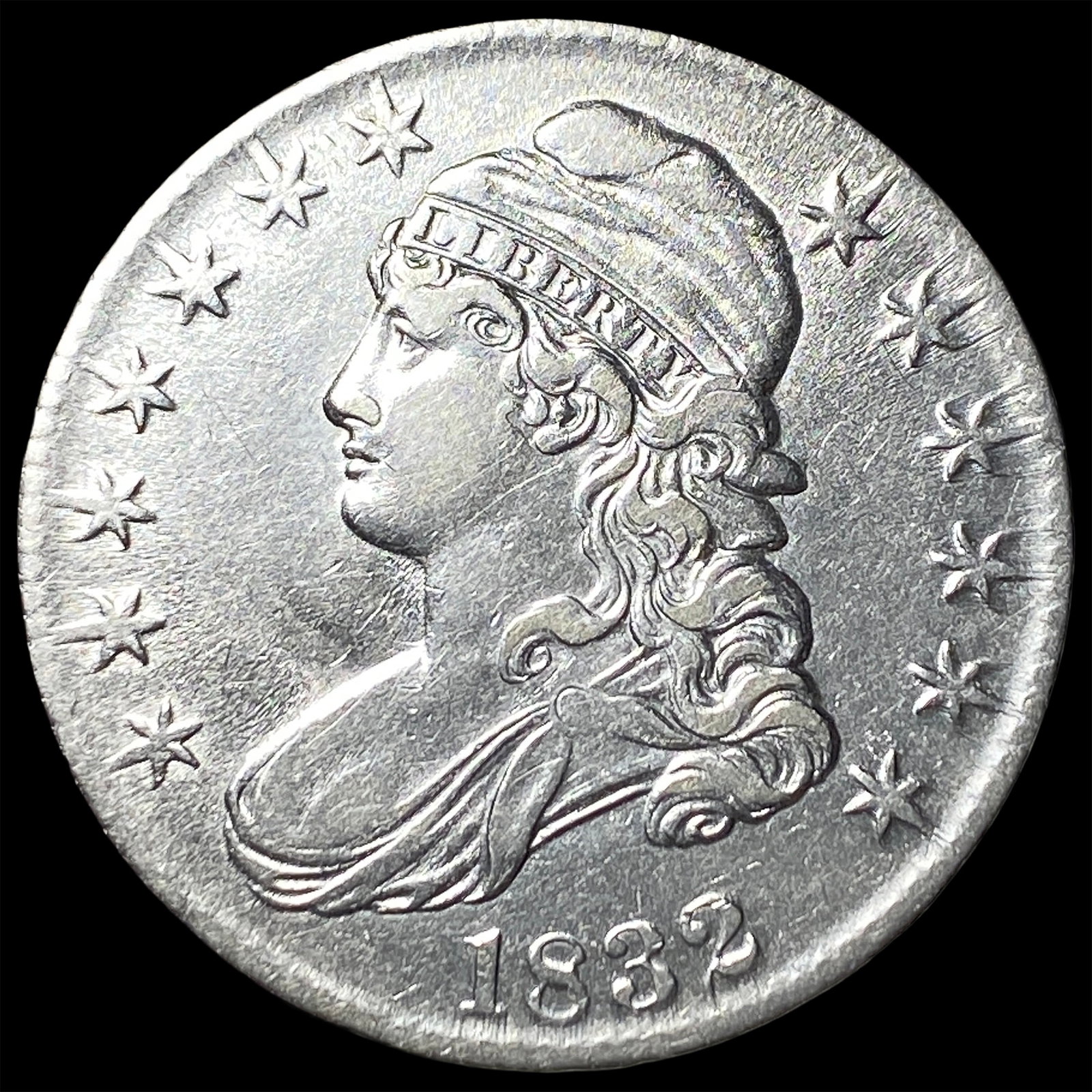 1832 Capped Bust Half Dollar CLOSELY UNCIRCULATED: 1832 Capped Bust Half Dollar CLOSELY UNCIRCULATED