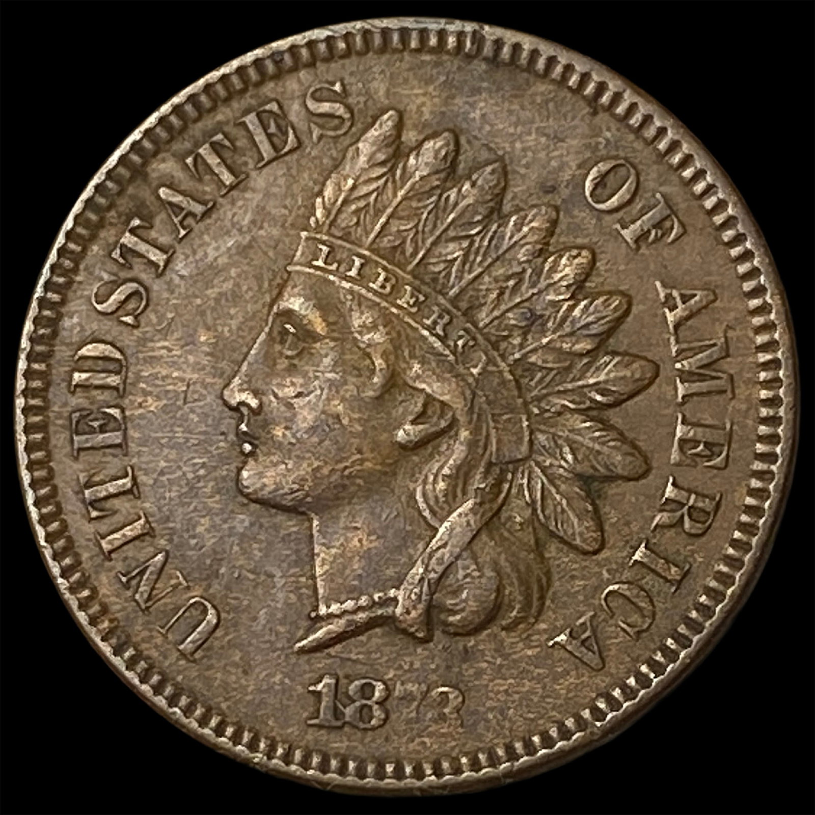 1873 Indian Head Cent CLOSELY UNCIRCULATED: 1873 Indian Head Cent CLOSELY UNCIRCULATED