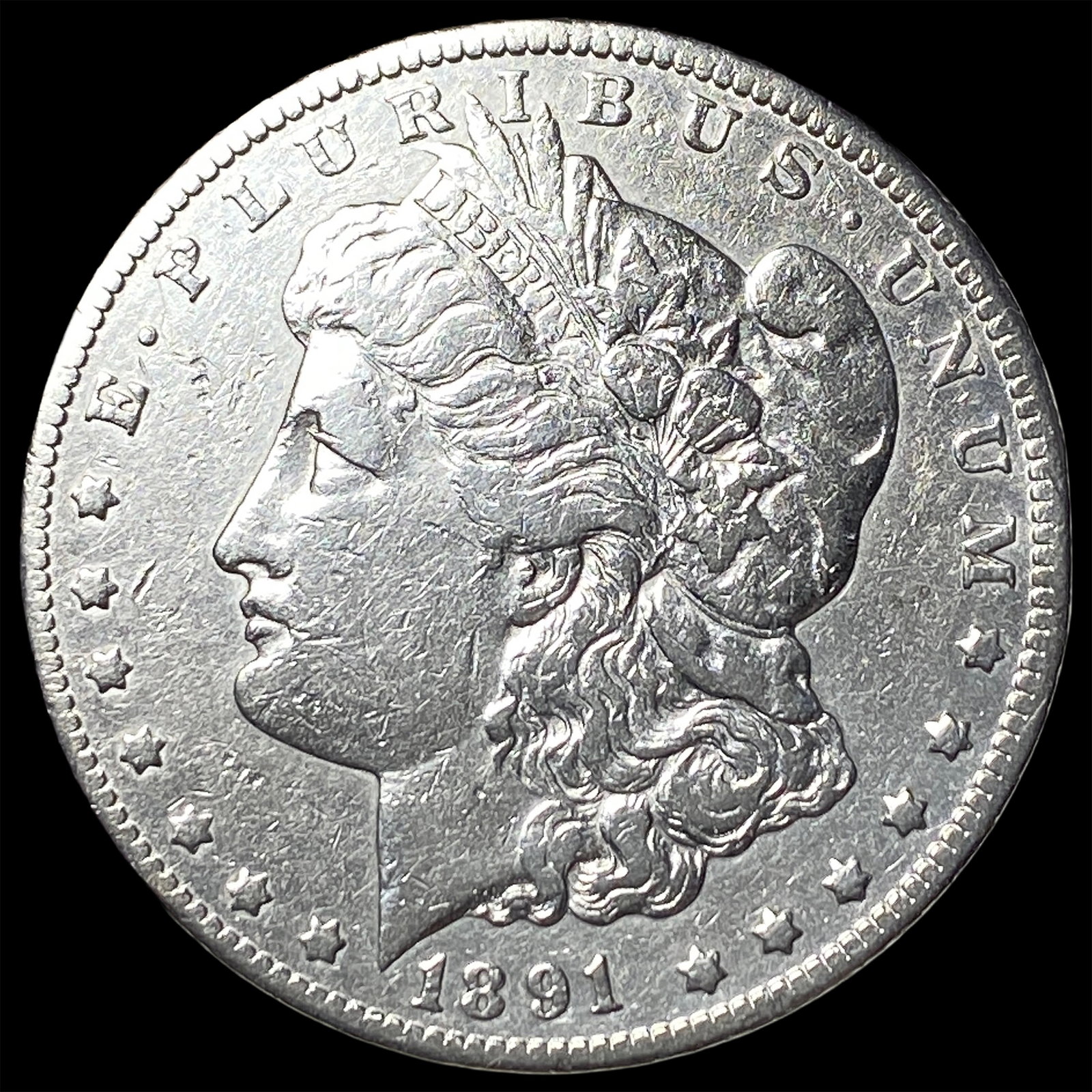 1891 Silver Morgan Dollar NEARLY UNCIRCULATED (1 of 2)