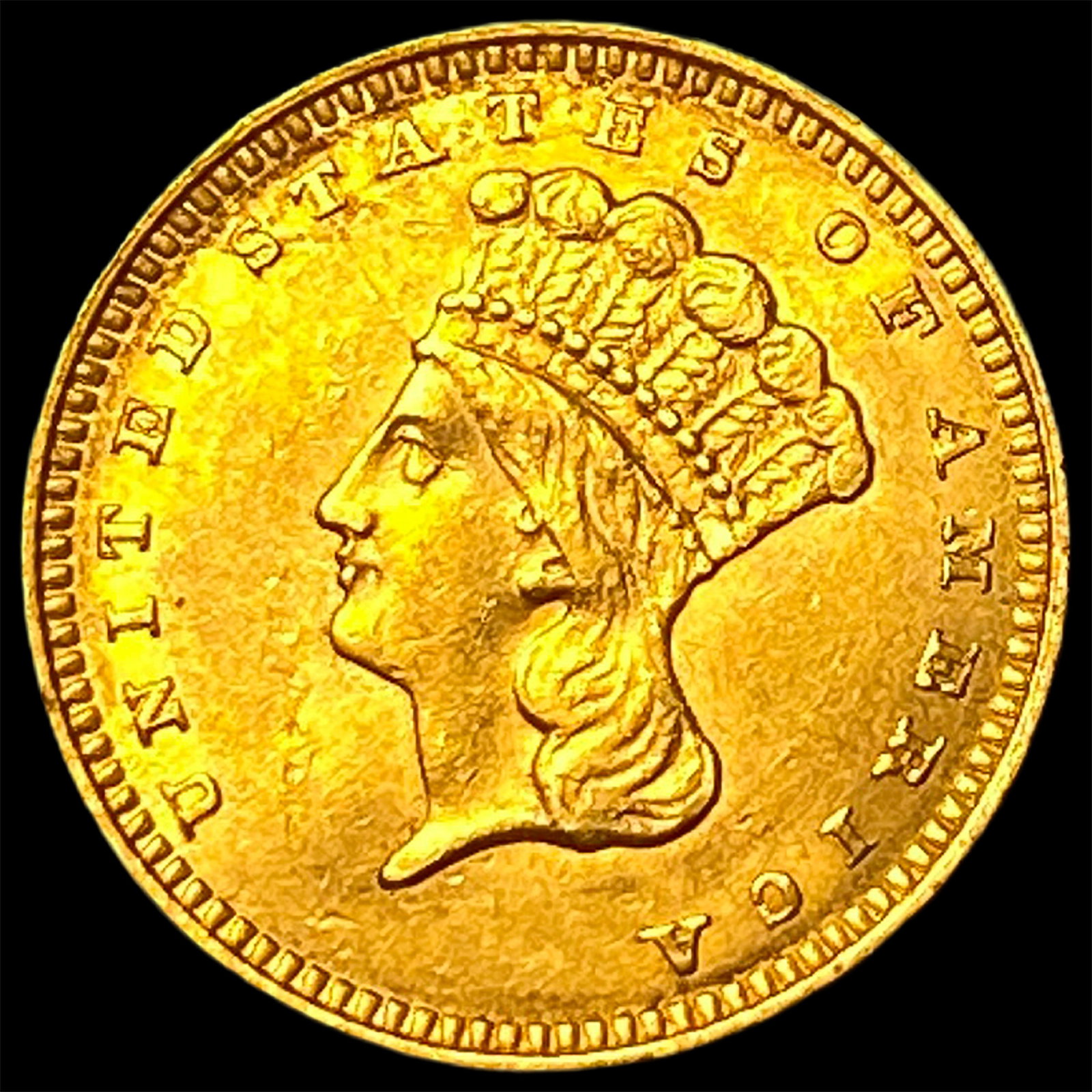 1862 Gold $1 Indian Princess Head CLOSELY UNCIRCULATED (1 of 2)