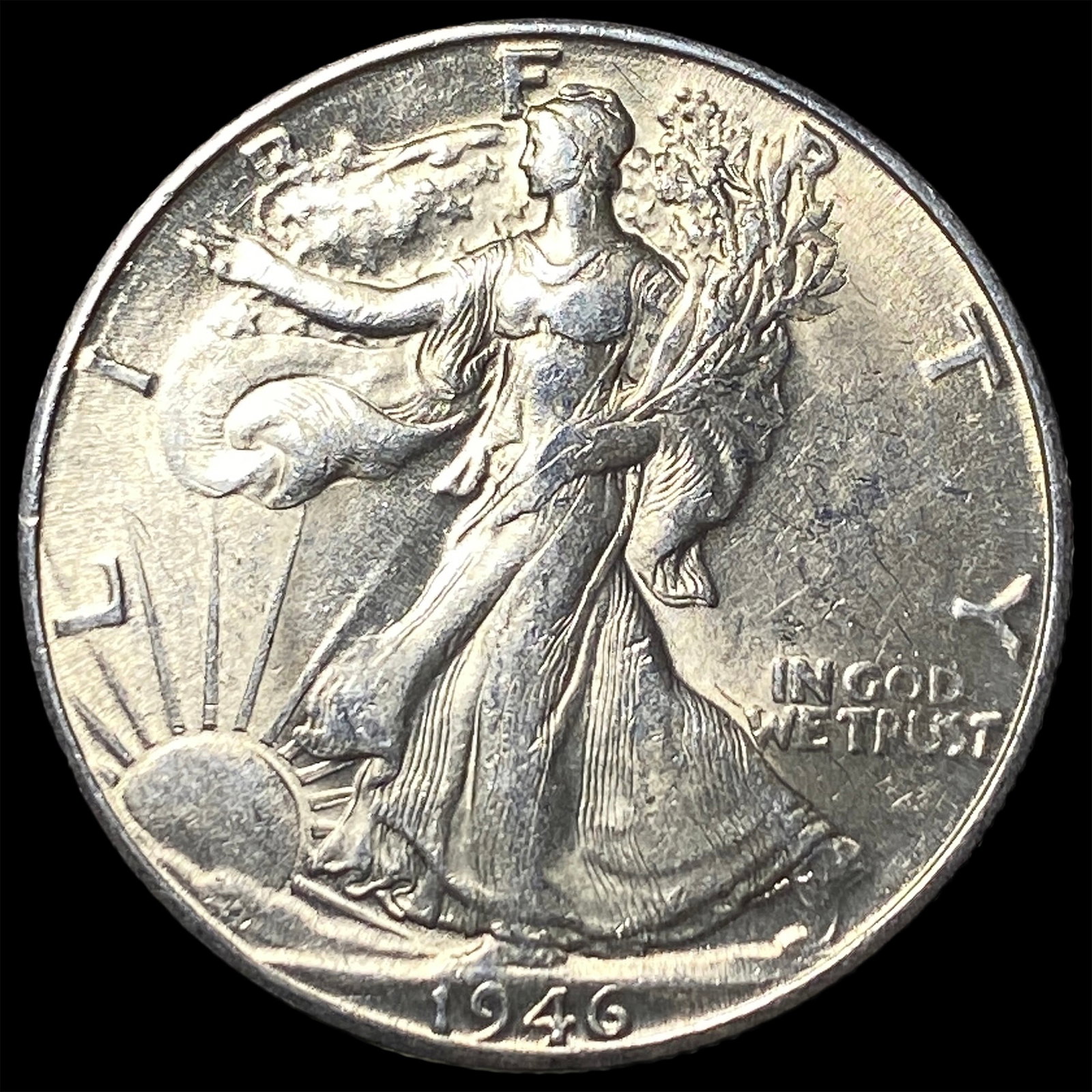 1946-D Silver Half Dollar Walking Liberty UNCIRCULATED (1 of 2)