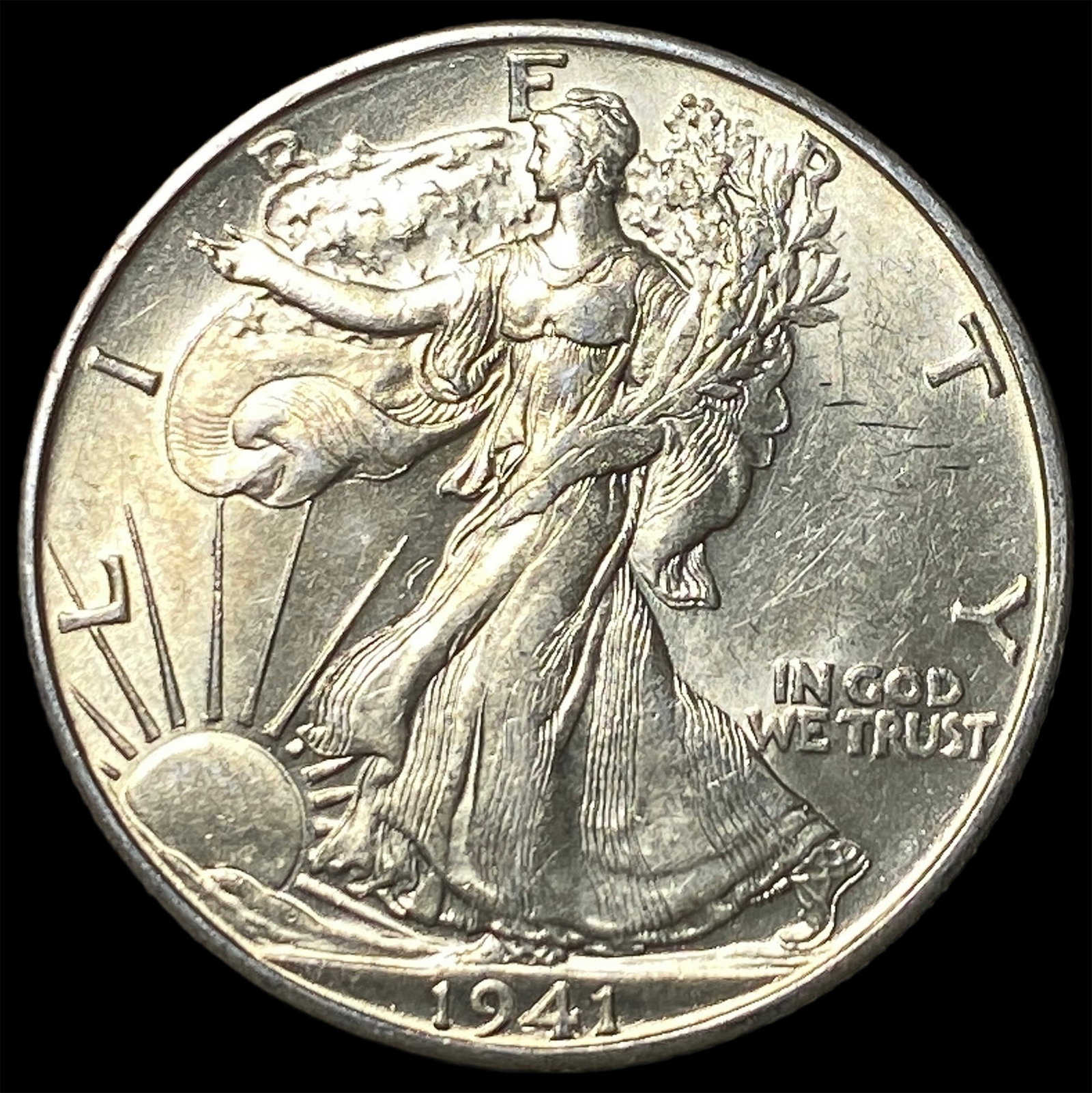 1941-D Silver Walking Liberty Half Dollar UNCIRCULATED: 1941-D Silver Walking Liberty Half Dollar UNCIRCULATED