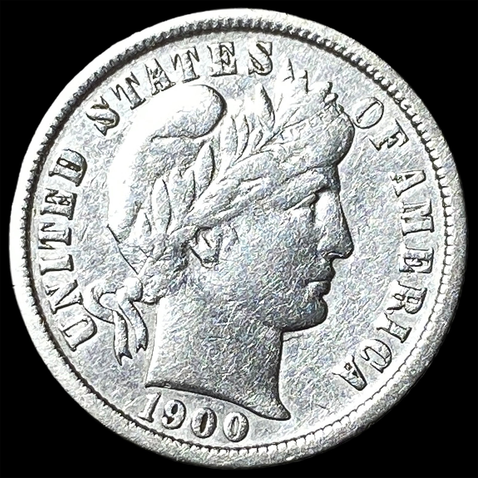 1900-O Silver Barber Dime CLOSELY UNCIRCULATED (1 of 2)
