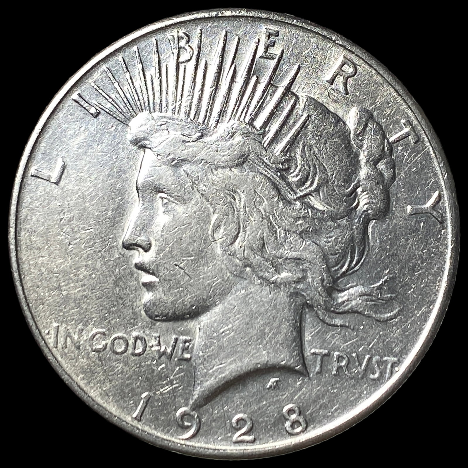 1928-S Silver Peace Dollar CLOSELY UNCIRCULATED (1 of 2)