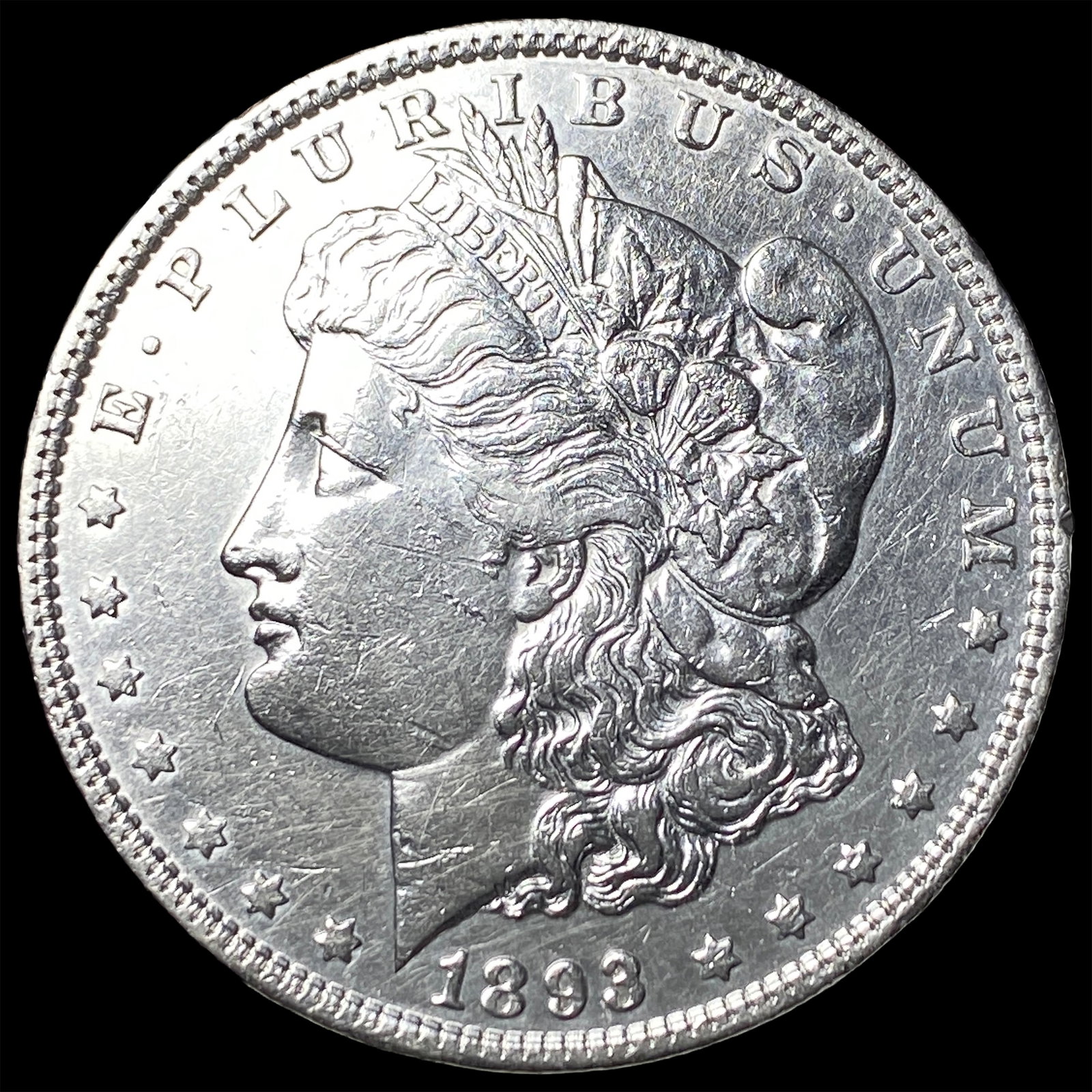 1893 Silver Morgan Dollar CLOSELY UNCIRCULATED: 1893 Silver Morgan Dollar CLOSELY UNCIRCULATED