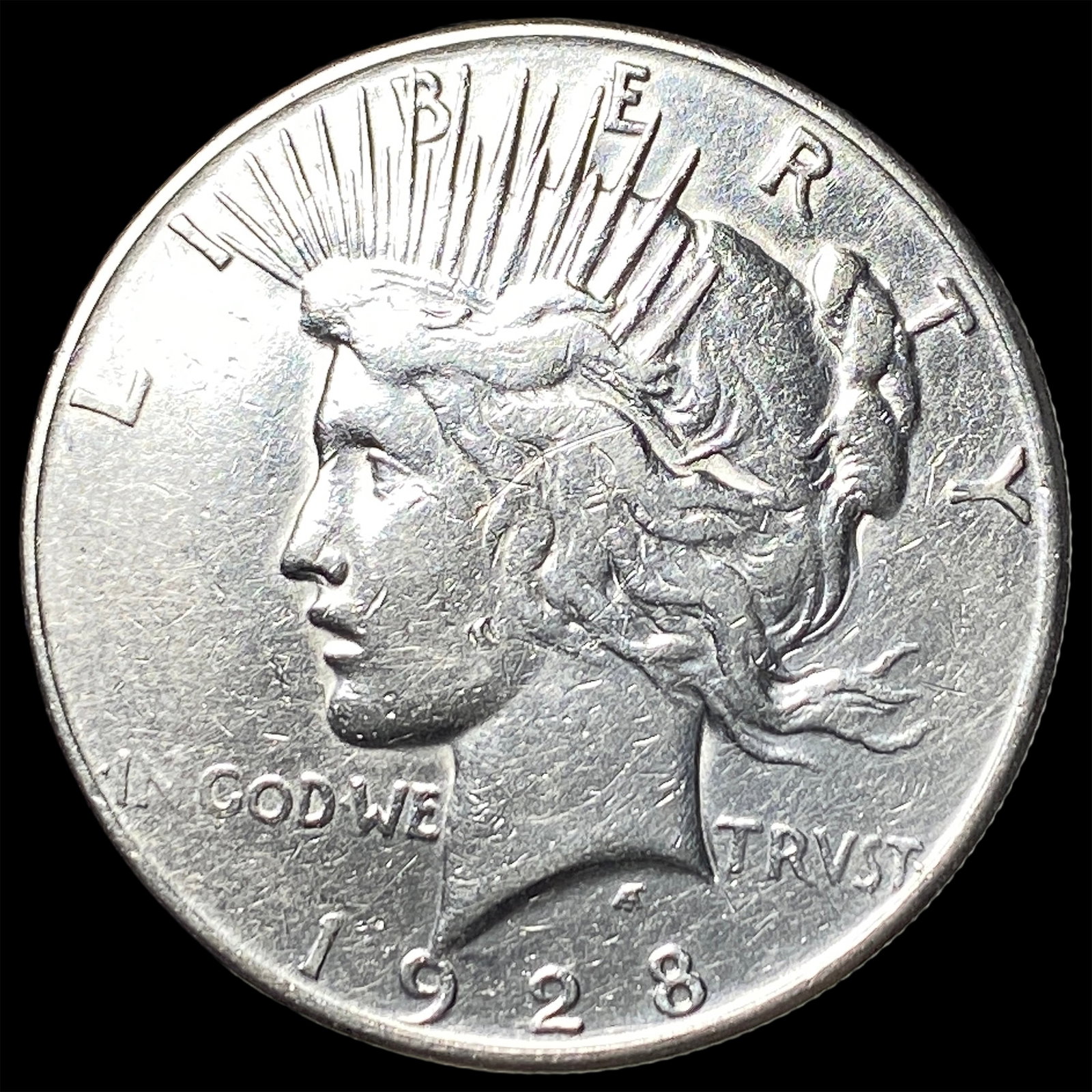 1928-S Silver Peace Dollar NEARLY UNCIRCULATED (1 of 2)