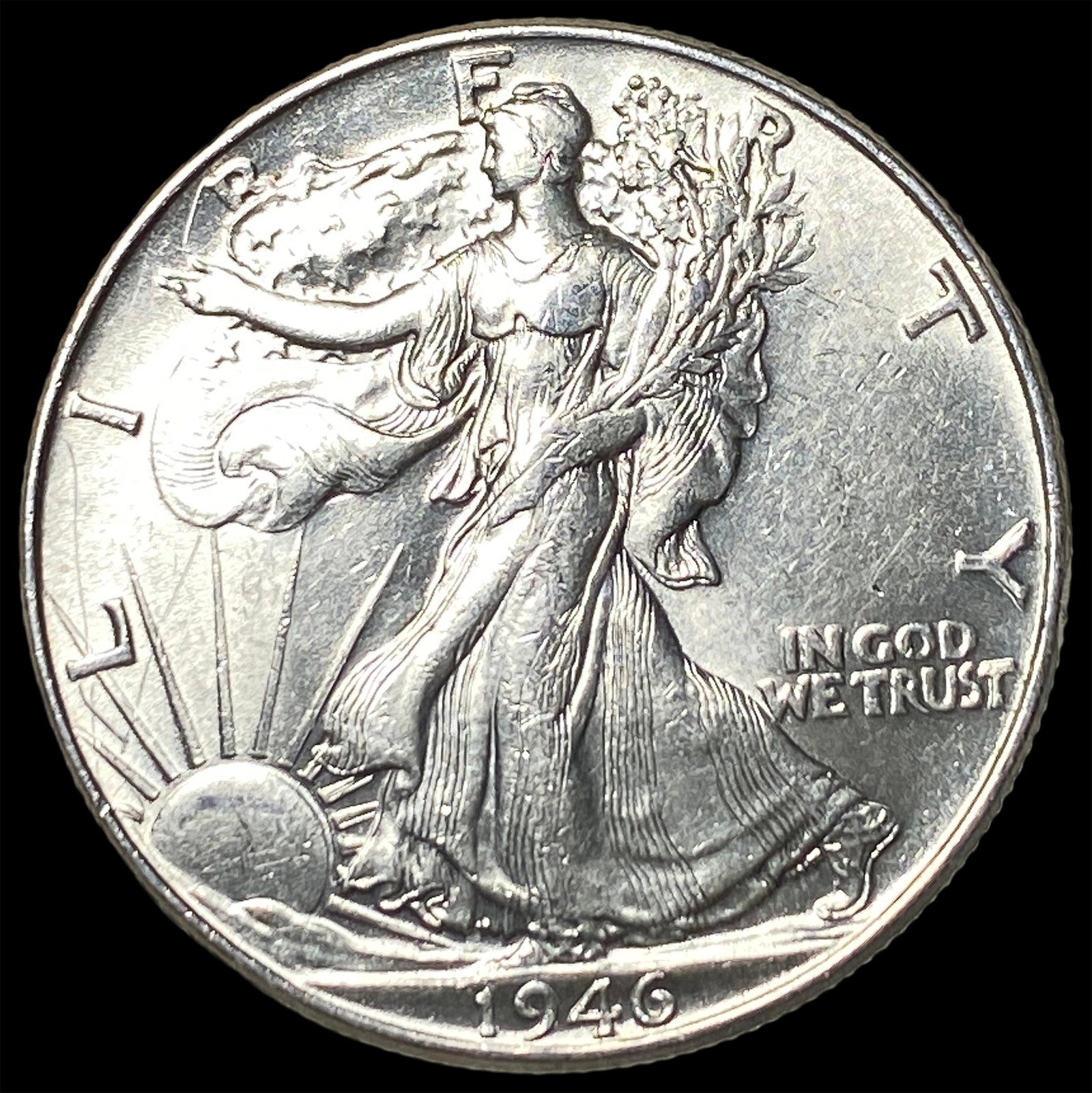 1946 Silver Walking Liberty Half Dollar GEM BU: 1946 Silver Walking Liberty Half Dollar GEM BU