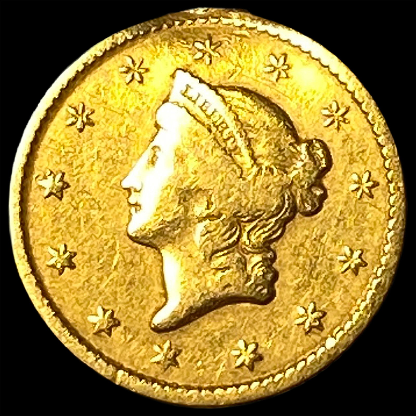 1849 Gold $1 Type 1 NEARLY UNCIRCULATED (1 of 2)