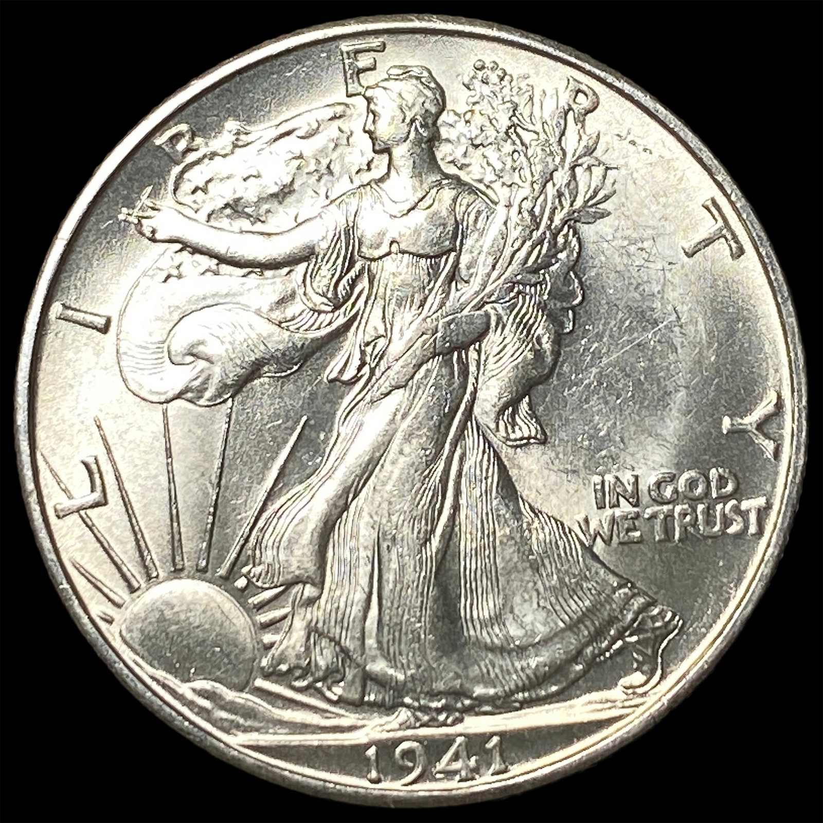 1941-D Silver Walking Liberty Half Dollar GEM BU (1 of 2)