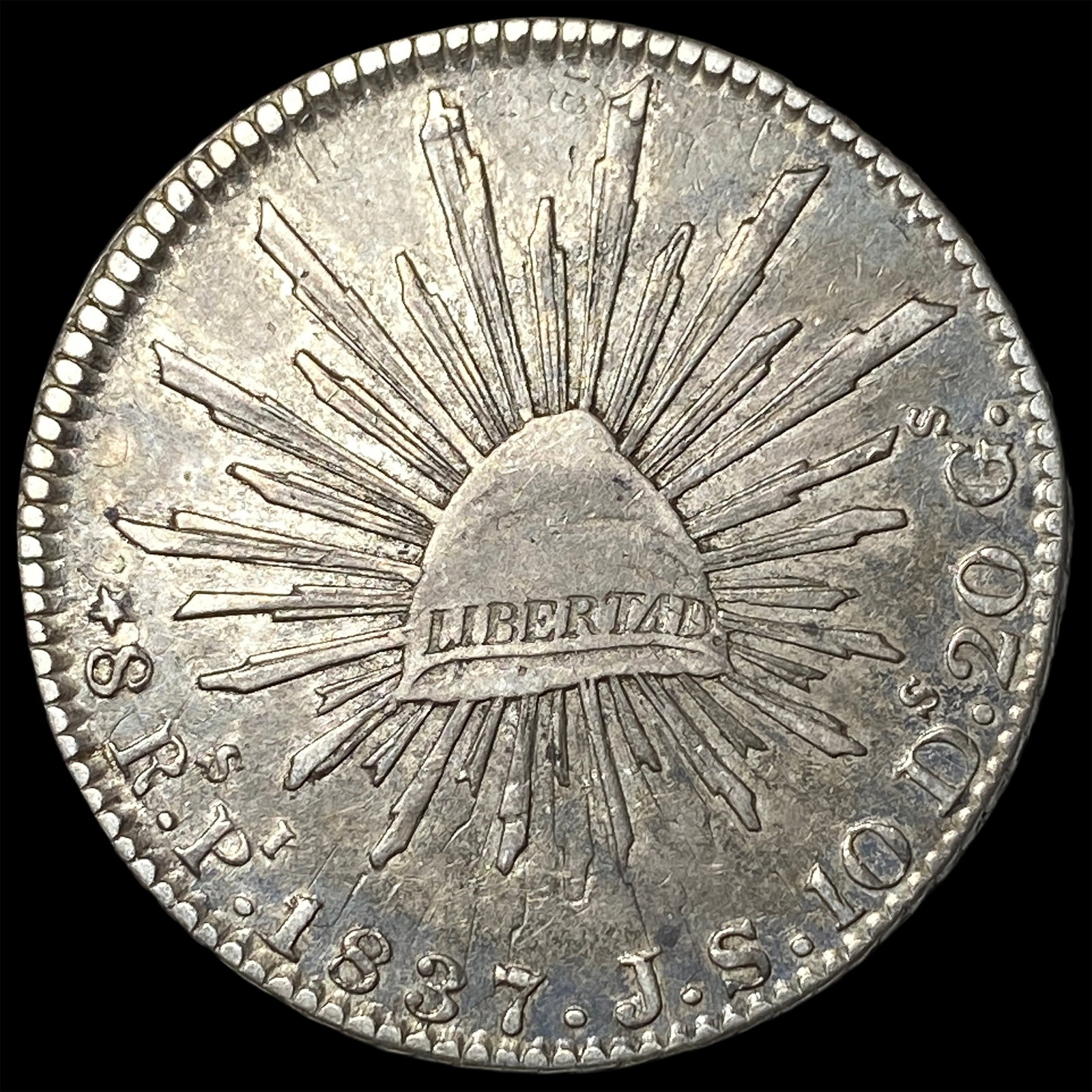 1837 Mexico Silver 8 Reales NEARLY UNCIRCULATED (1 of 2)