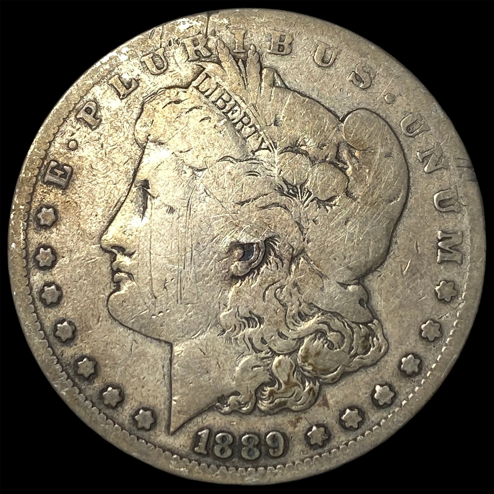 1889-CC Silver Morgan Dollar ABOUT UNCIRCULATED (1 of 2)