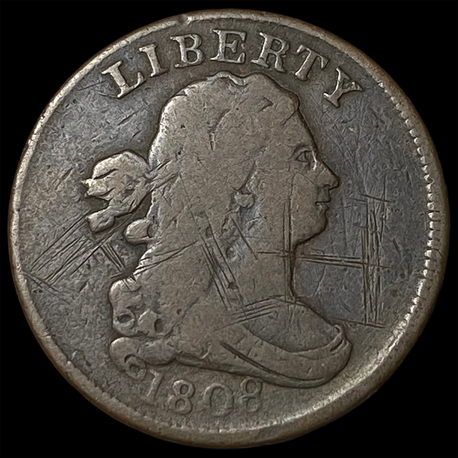 1808 Classic Head Half Cent ABOUT UNCIRCULATED (1 of 2)