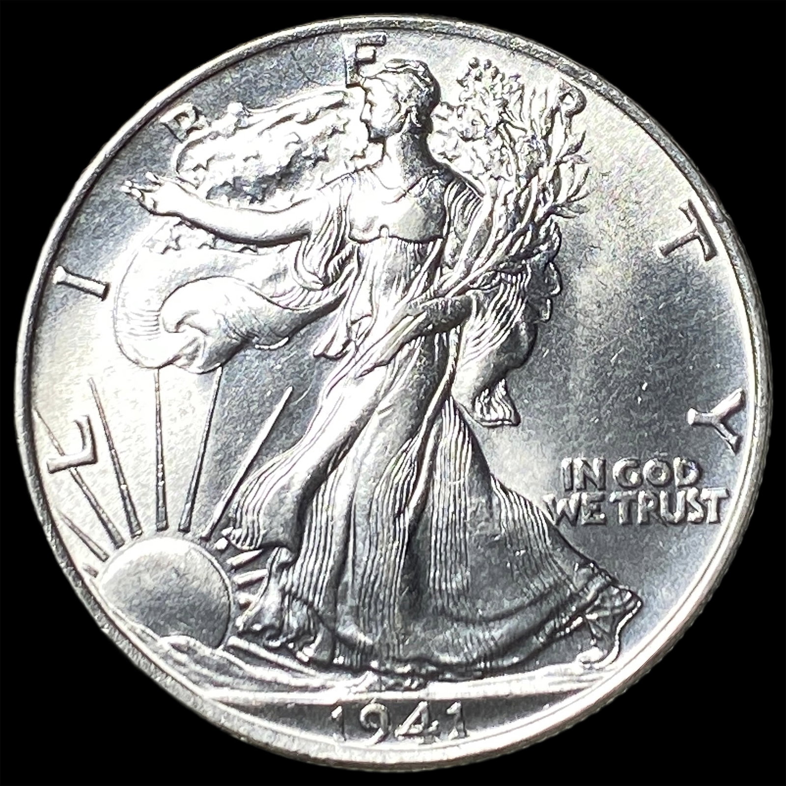 1941 Silver Walking Liberty Half Dollar GEM BU (1 of 2)