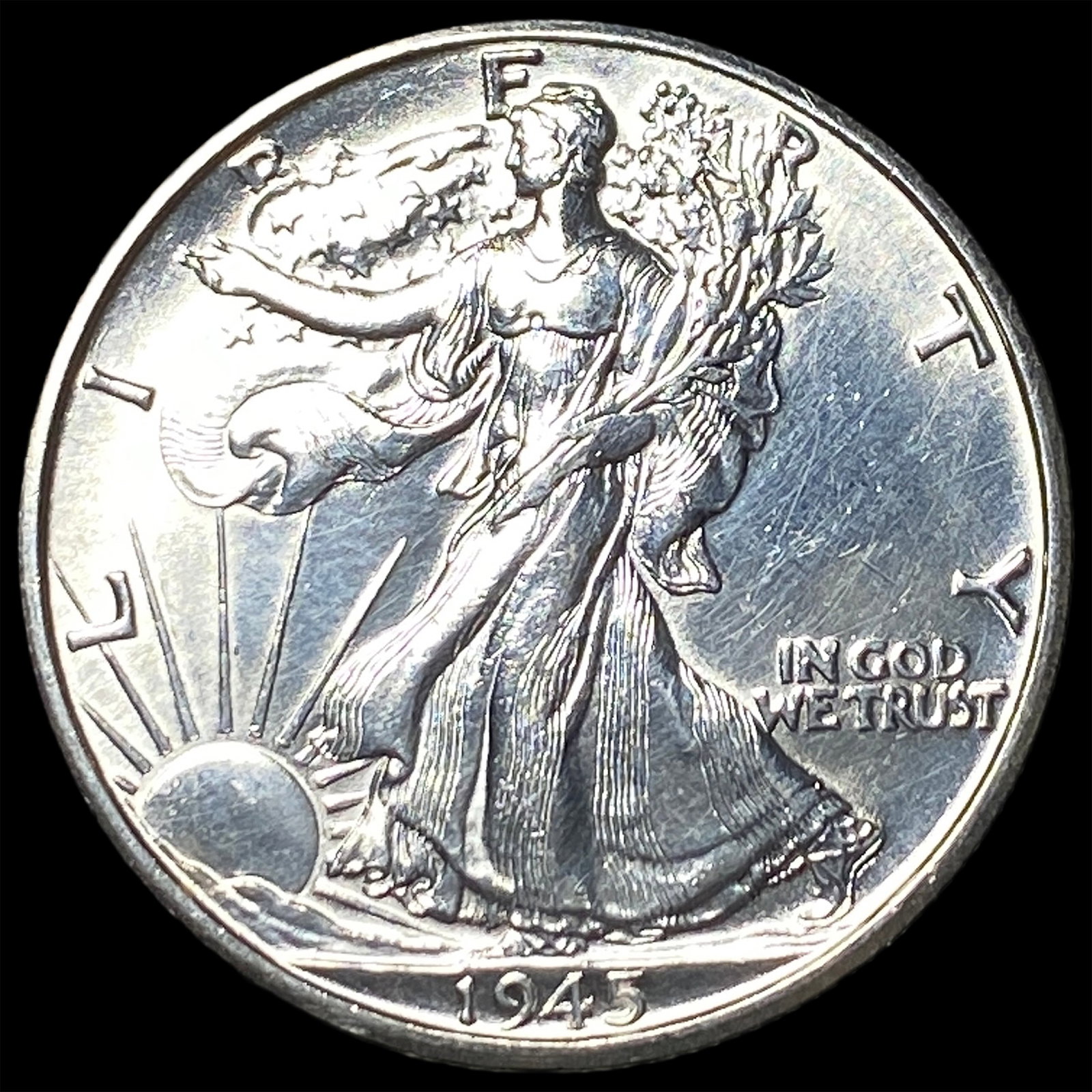 1945-D Walking Liberty Half Dollar UNCIRCULATED: 1945-D Walking Liberty Half Dollar UNCIRCULATED