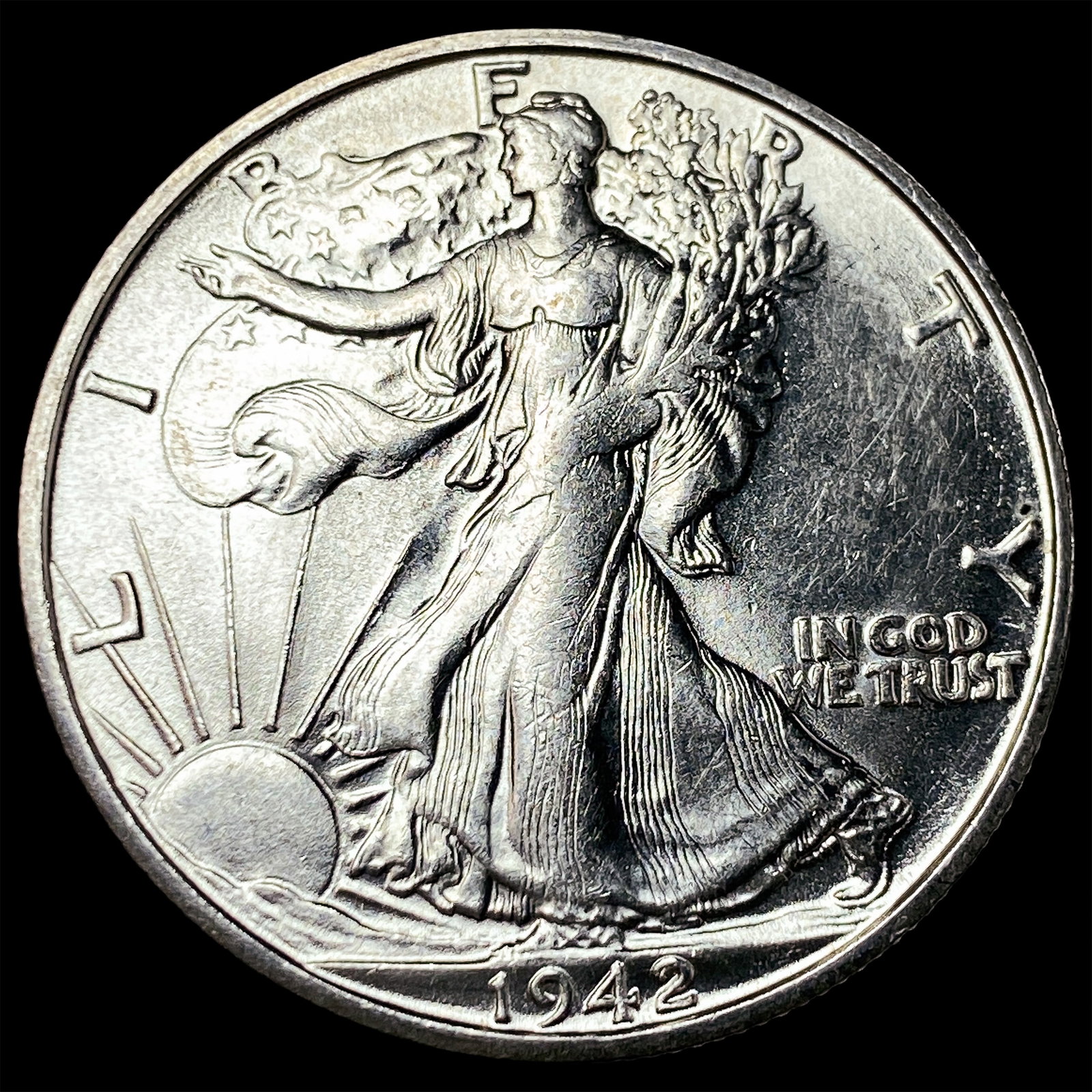 1942-S Silver Walking Liberty Half Dollar UNCIRCULATED (1 of 2)