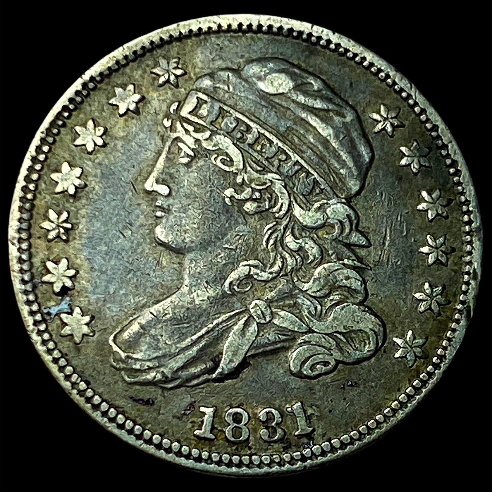 1831 Silver Capped Bust Dime NEARLY UNCIRCULATED (1 of 2)