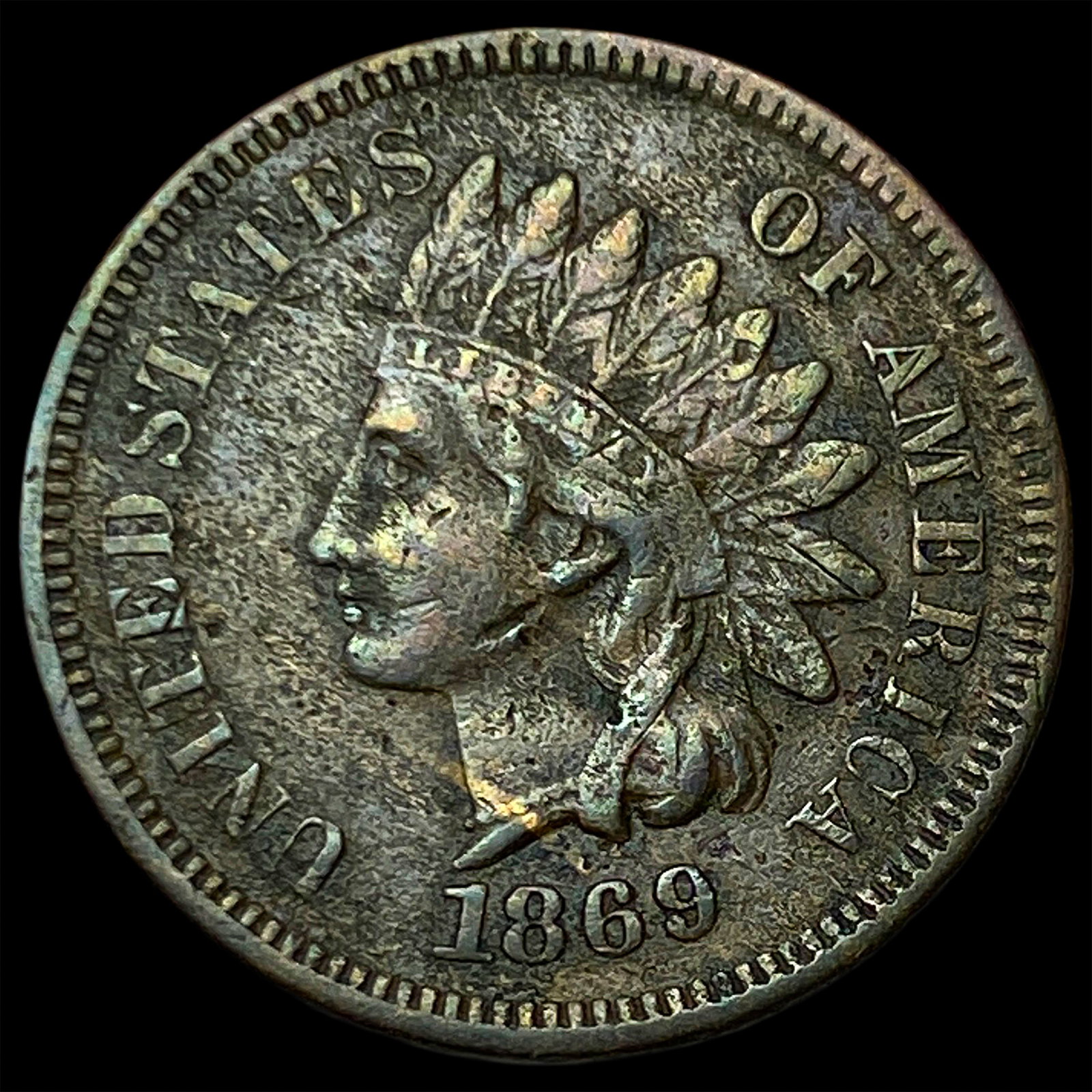 1869 Indian Head Cent CLOSELY UNCIRCULATED: 1869 Indian Head Cent CLOSELY UNCIRCULATED