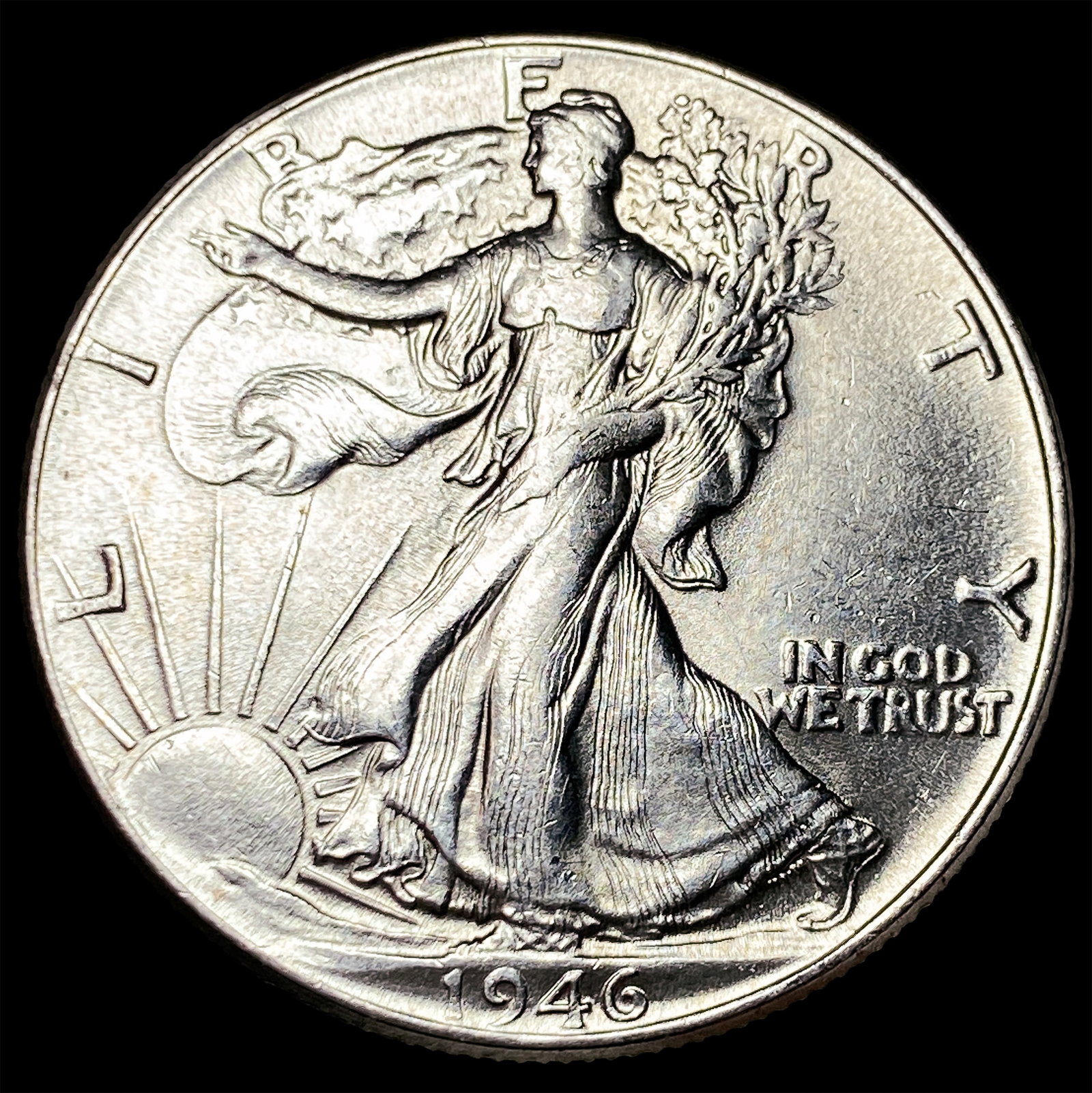 1946 Silver Walking Liberty Half Dollar GEM BU: 1946 Silver Walking Liberty Half Dollar GEM BU