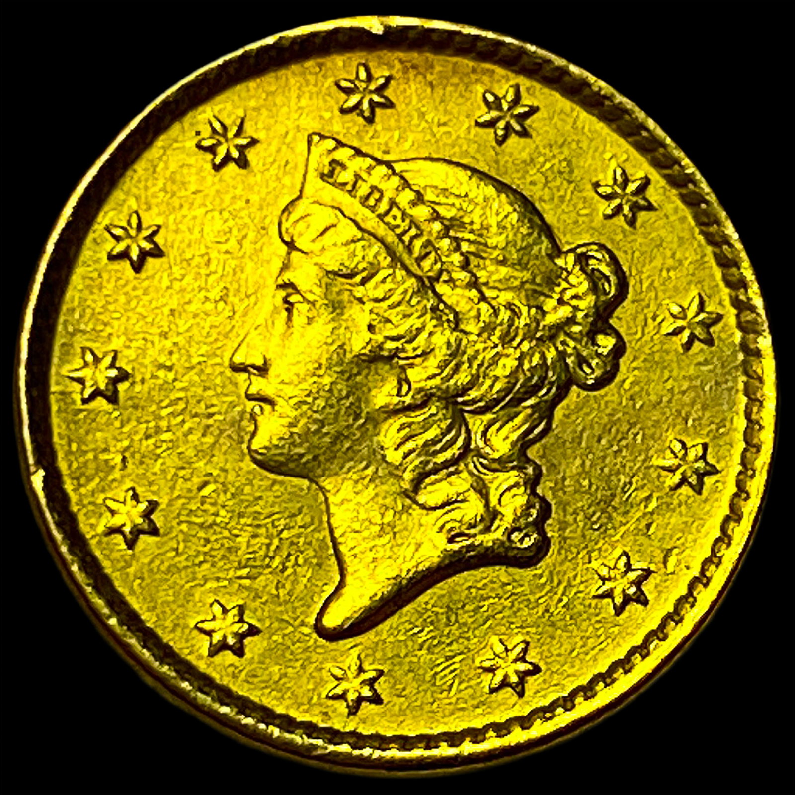 1853 Gold $1 Liberty Head Type 1 CLOSELY UNCIRCULATED: 1853 Gold $1 Liberty Head Type 1 CLOSELY UNCIRCULATED