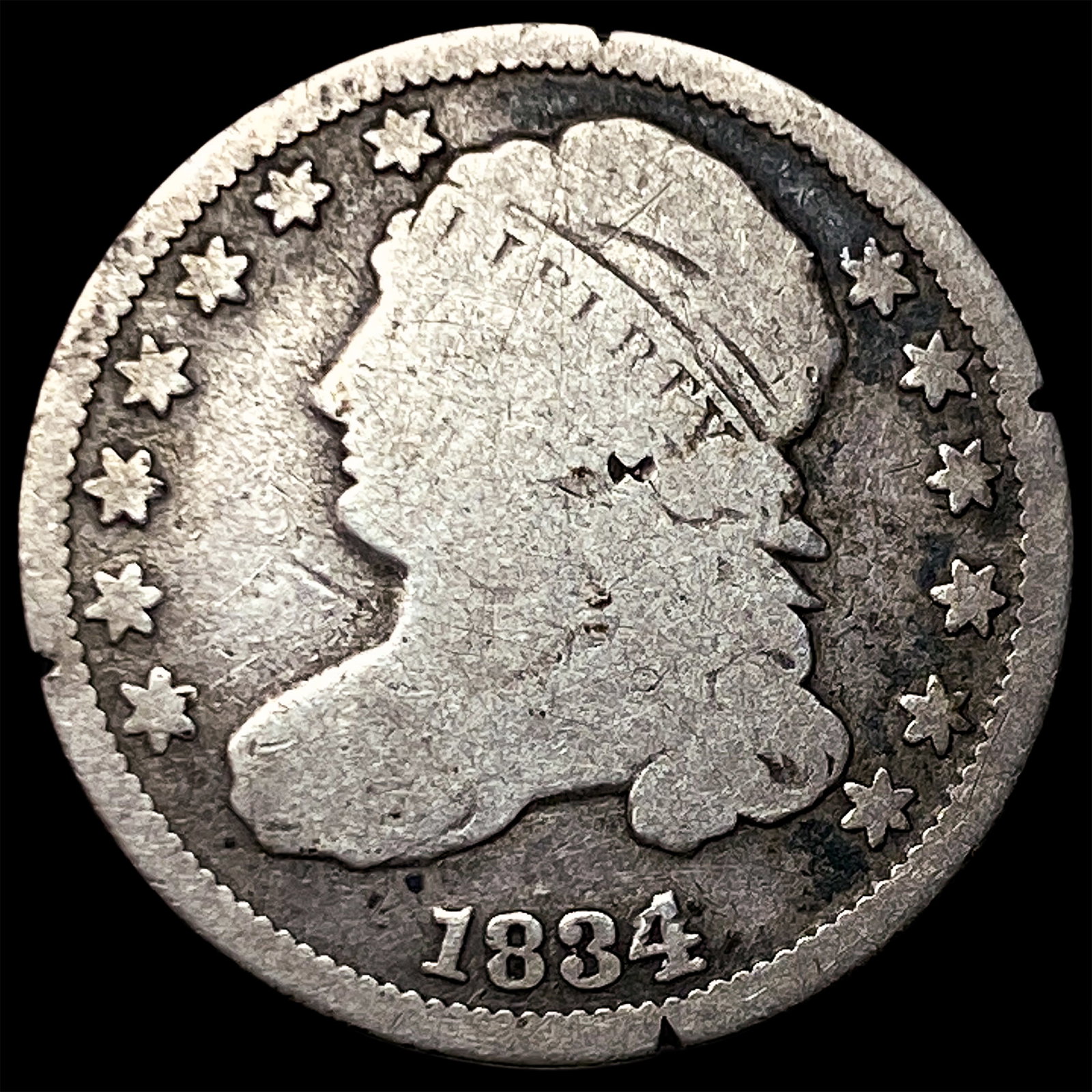 1834 Capped Bust Dime LIGHTLY CIRCULATED (1 of 2)