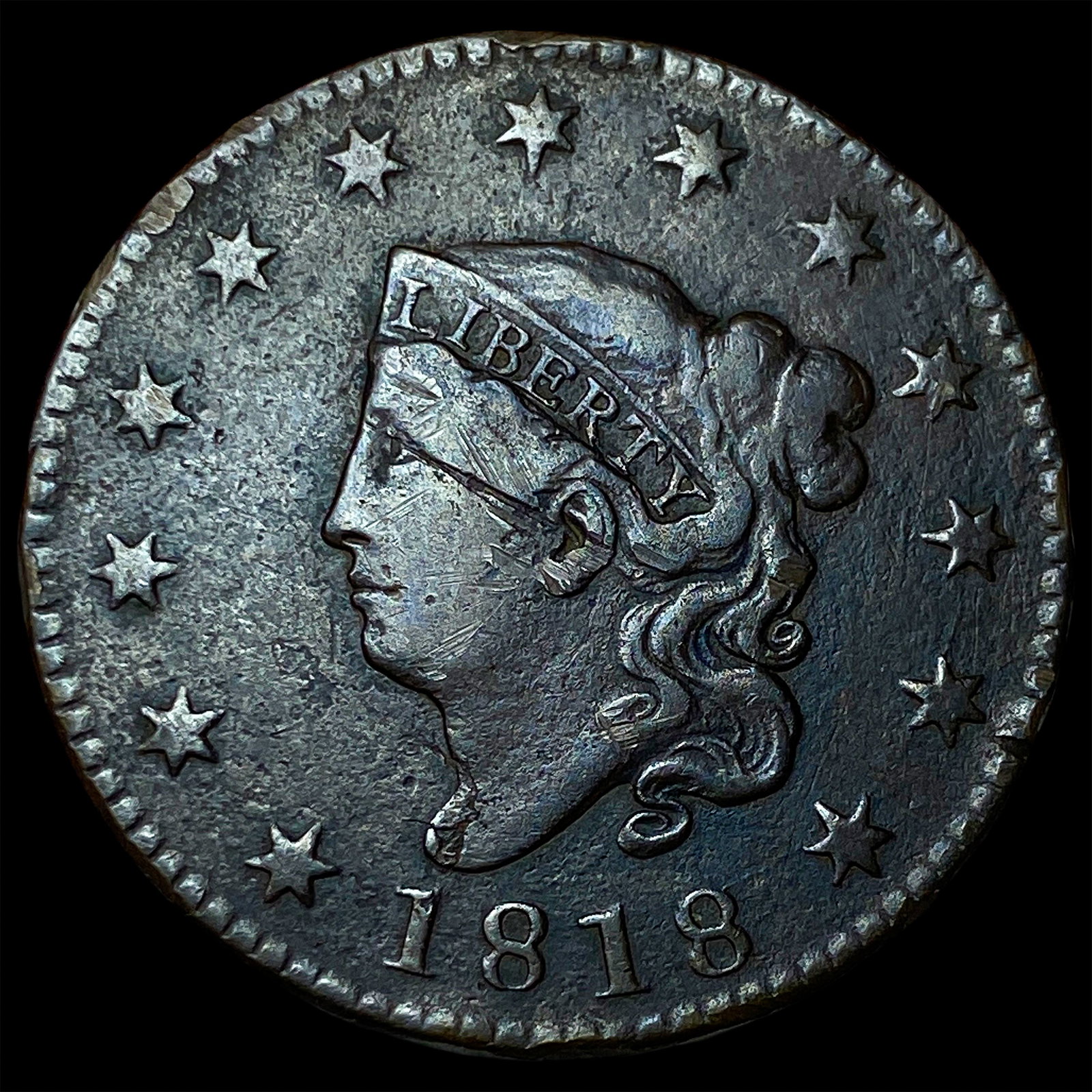 1818 Coronet Head Large Cent LIGHTLY CIRCULATED (1 of 2)