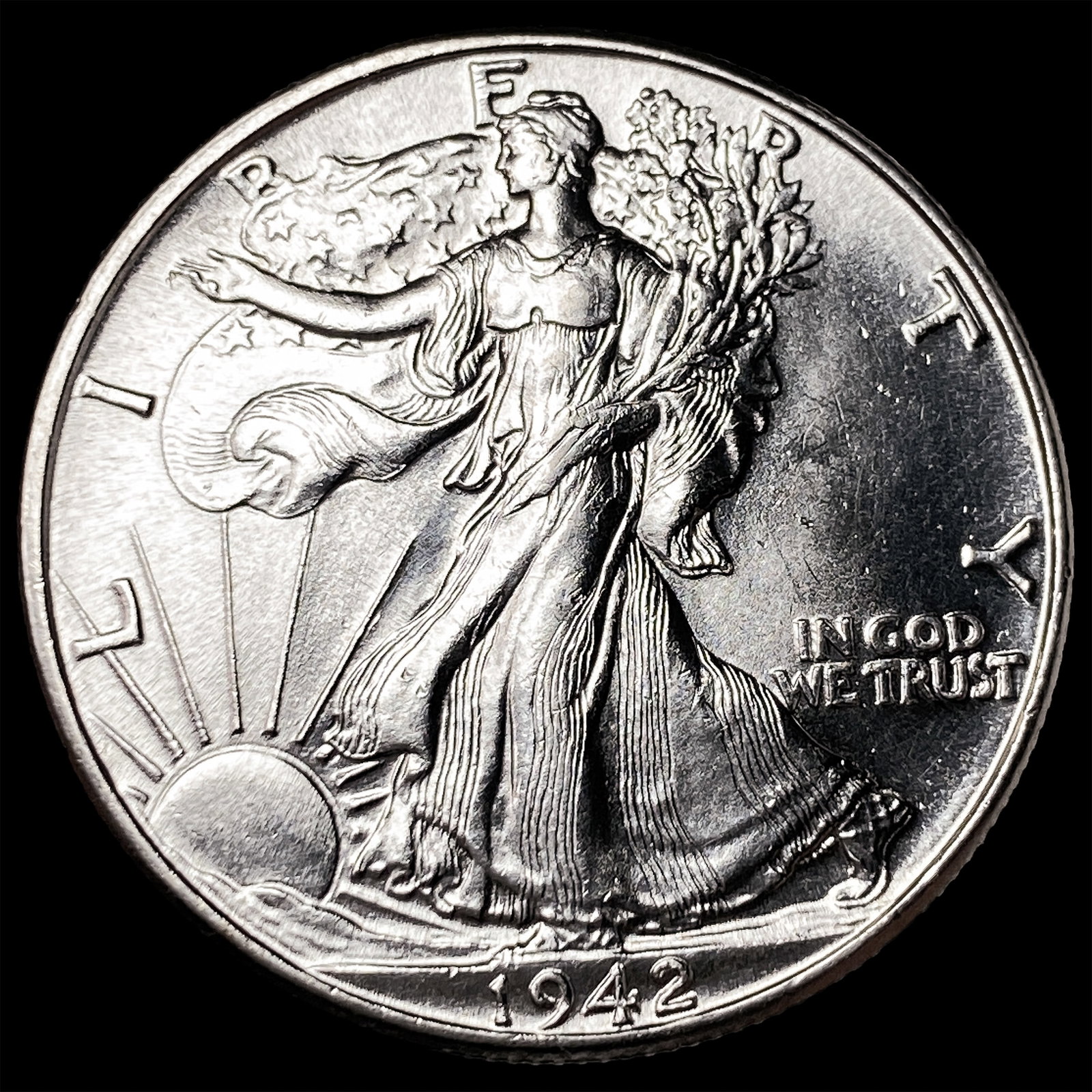 1942 Silver Walking Liberty Half Dollar UNCIRCULATED: 1942 Silver Walking Liberty Half Dollar UNCIRCULATED