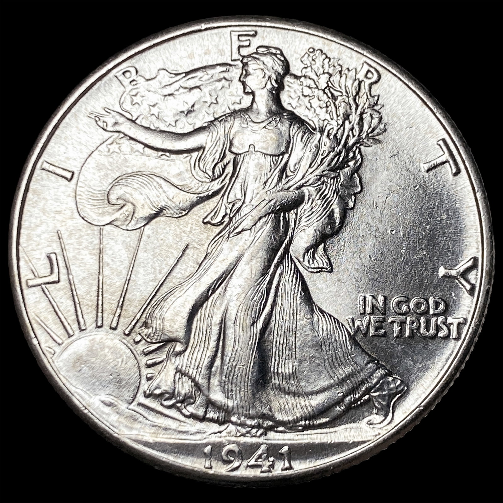 1941 Silver Walking Liberty Half Dollar GEM BU (1 of 2)