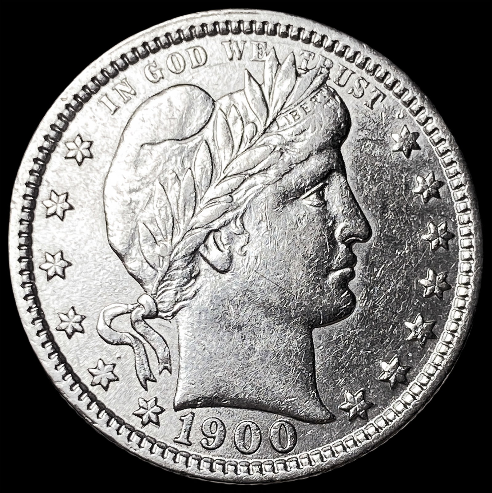 1900 Barber Silver Quarter CHOICE AU (1 of 2)