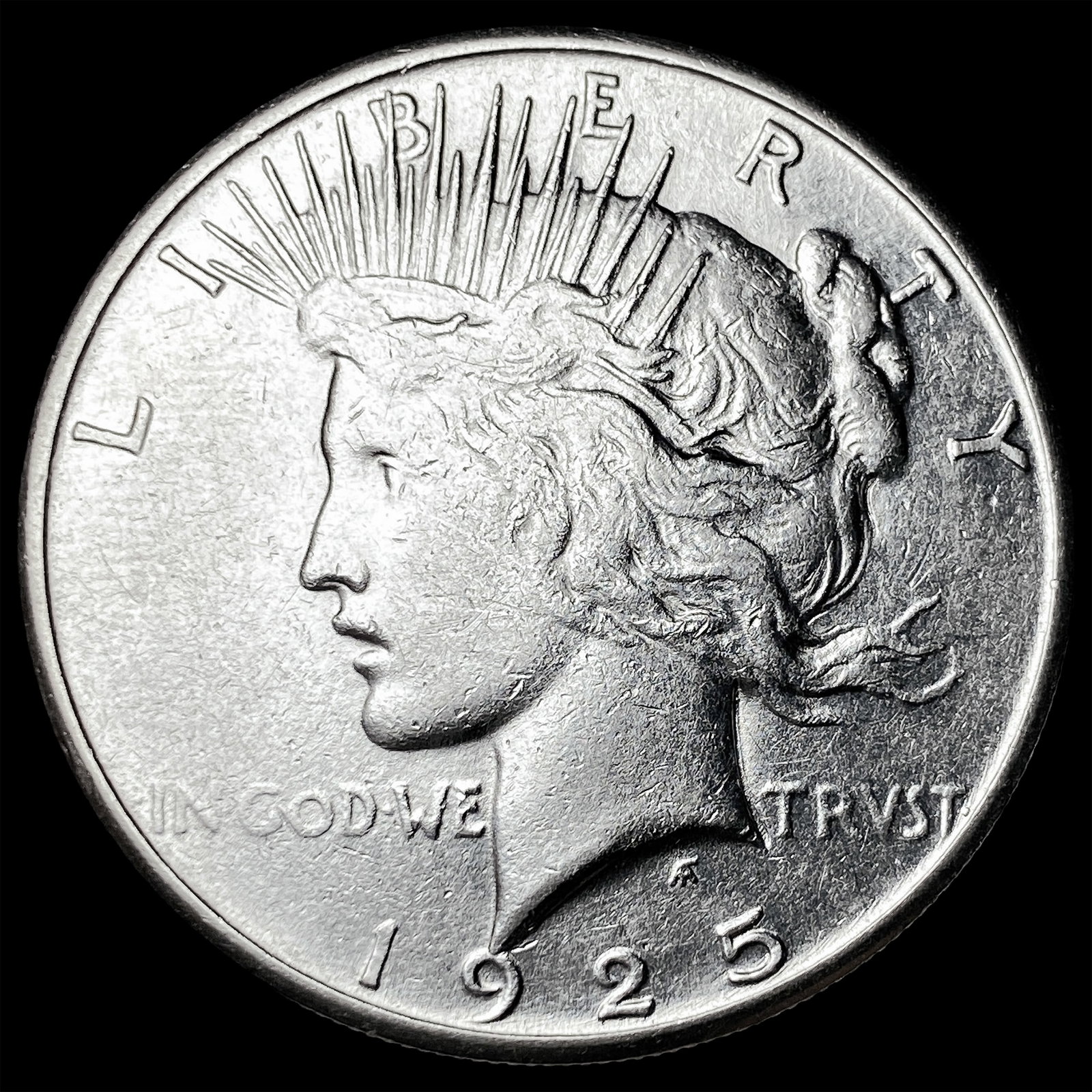 1925-S Silver Peace Dollar CHOICE AU: 1925-S Silver Peace Dollar CHOICE AU