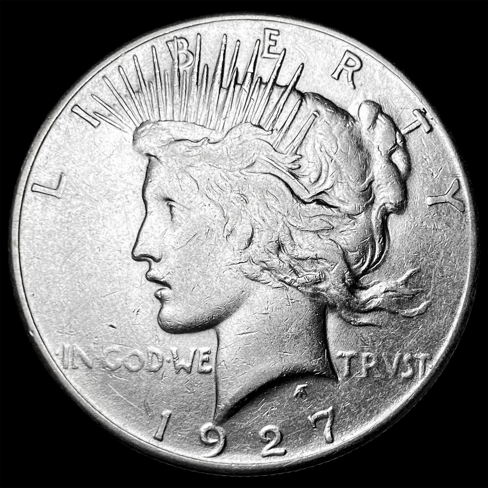 1927-S Silver Peace Dollar CLOSELY UNCIRCULATED (1 of 2)