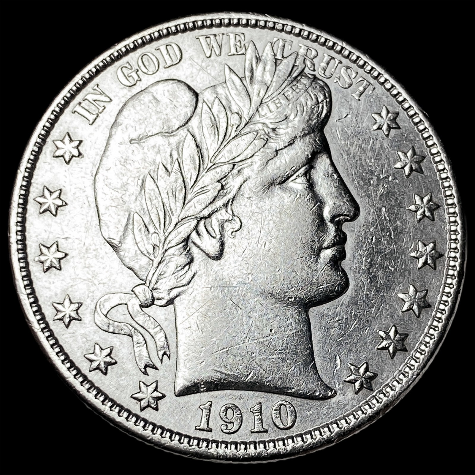 1910-S Silver Barber Half Dollar UNCIRCULATED: 1910-S Silver Barber Half Dollar UNCIRCULATED