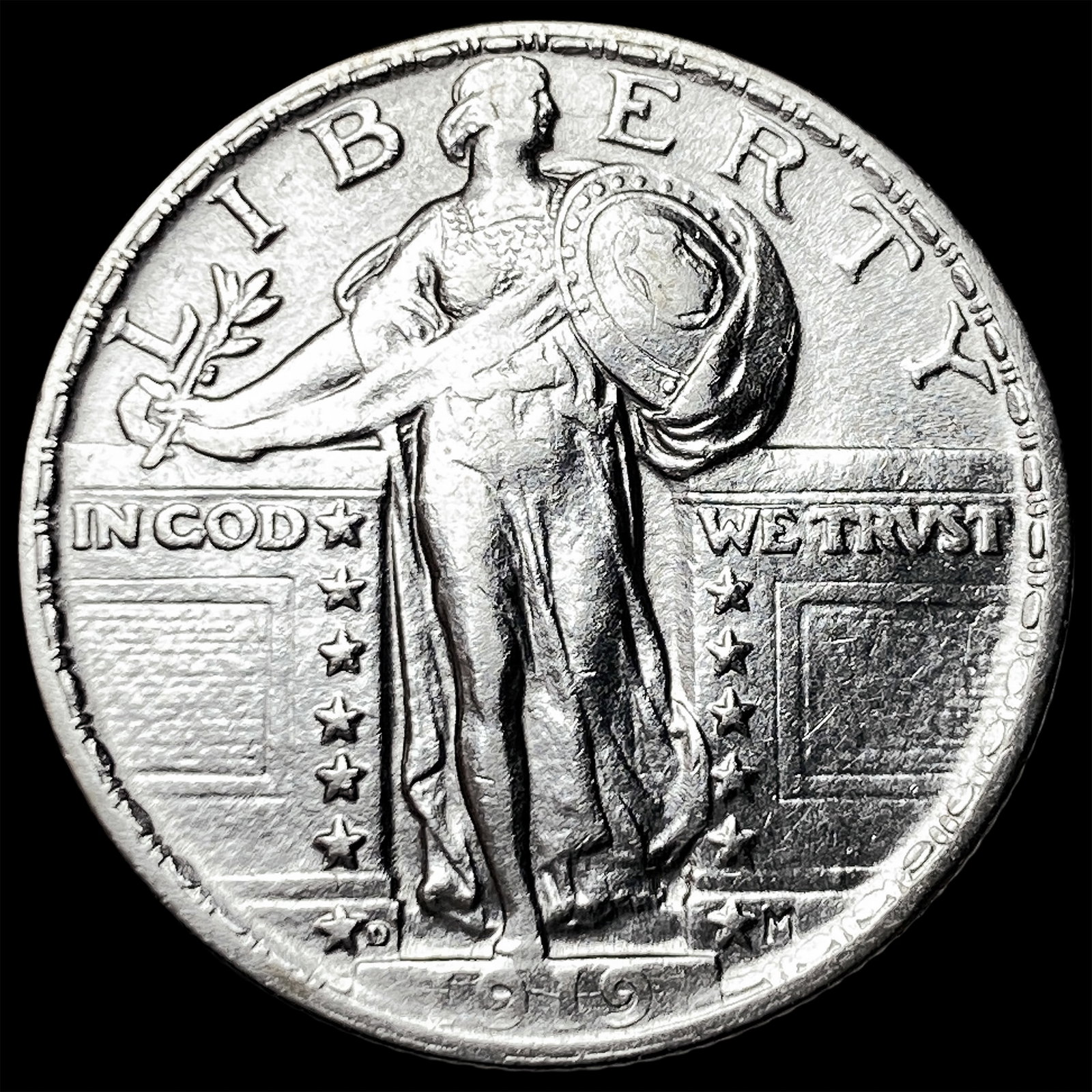 1919-D Silver Standing Liberty Quarter UNCIRCULATED: 1919-D Silver Standing Liberty Quarter UNCIRCULATED