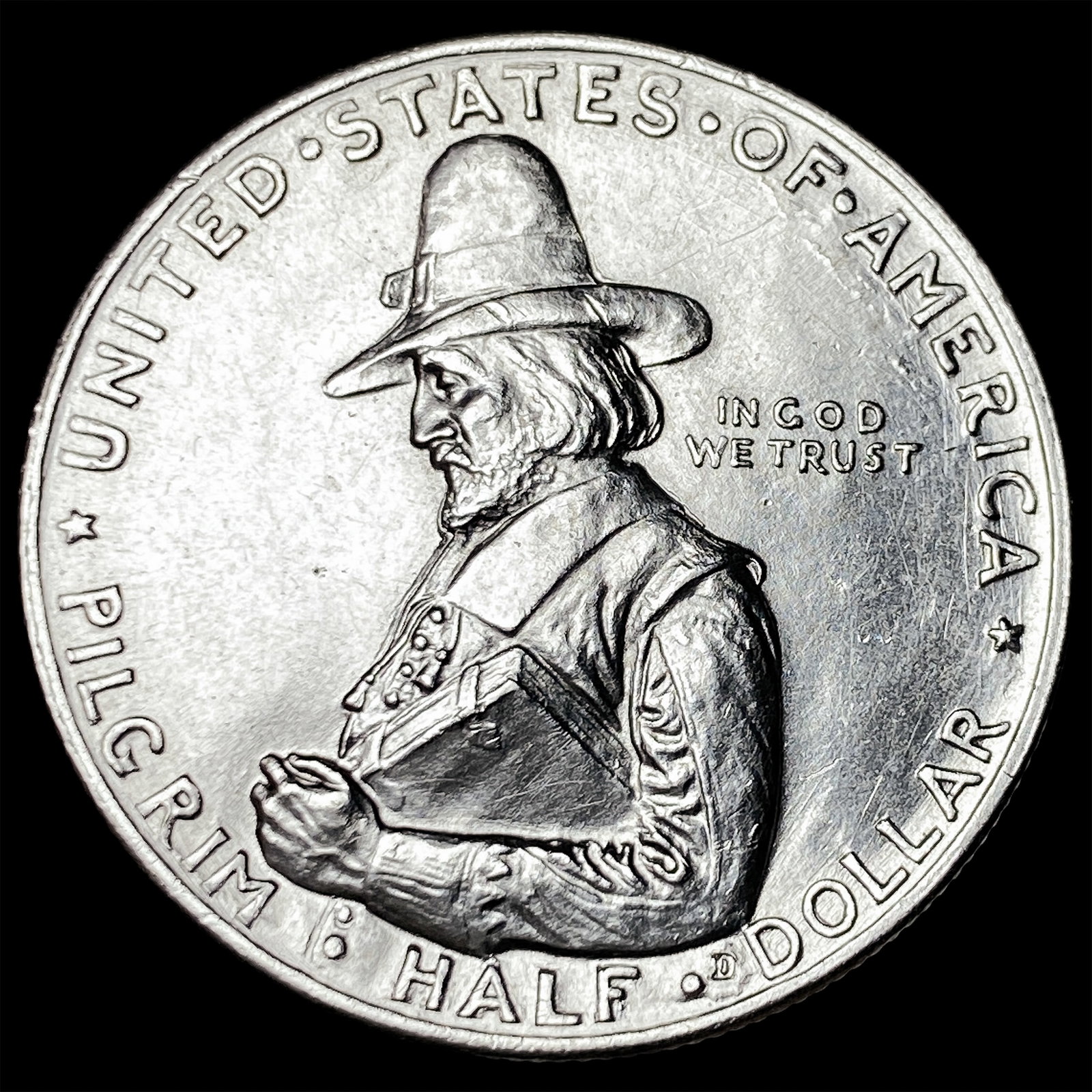 1920 Silver Half Dollar Pilgrim Tercentenary UNCIRCULATED (1 of 2)
