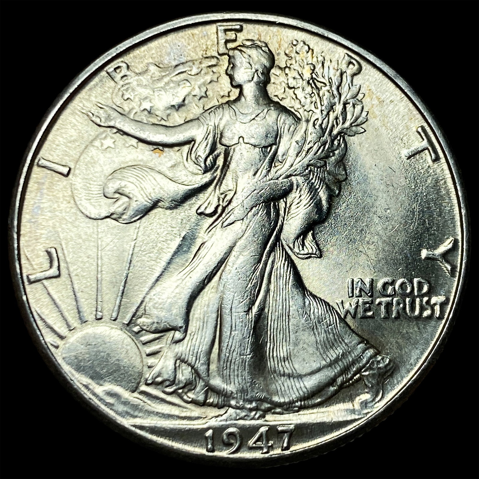 1947-D Silver Walking Liberty Half Dollar UNCIRCULATED (1 of 2)