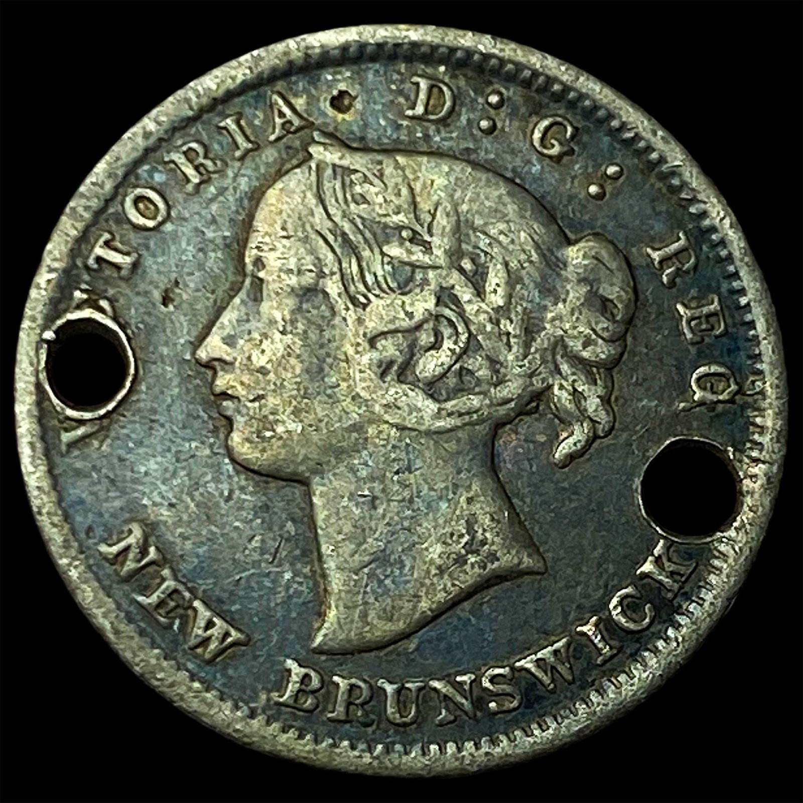 1862 New Brunswick Silver 5 Cents HIGH GRADE (1 of 2)