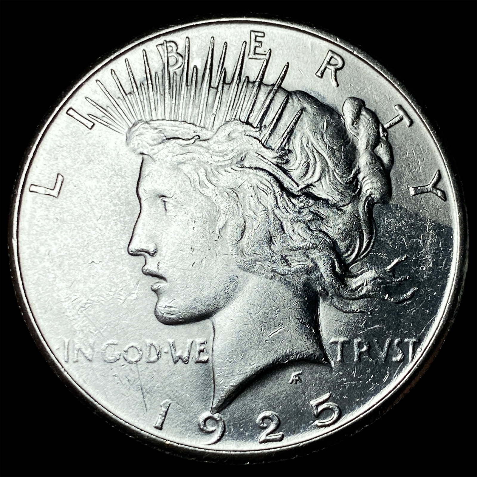 1925-S Silver Peace Dollar CHOICE BU (1 of 2)