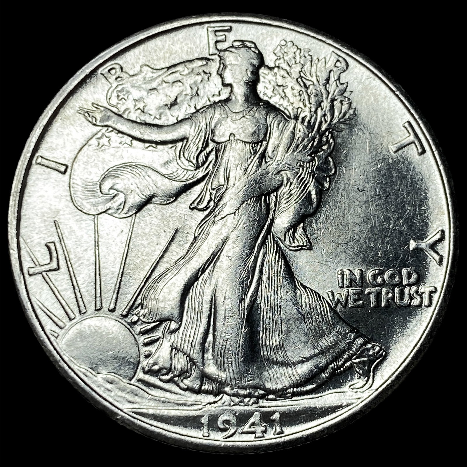 1941-S Silver Walking Liberty Half Dollar UNCIRCULATED: 1941-S Silver Walking Liberty Half Dollar UNCIRCULATED