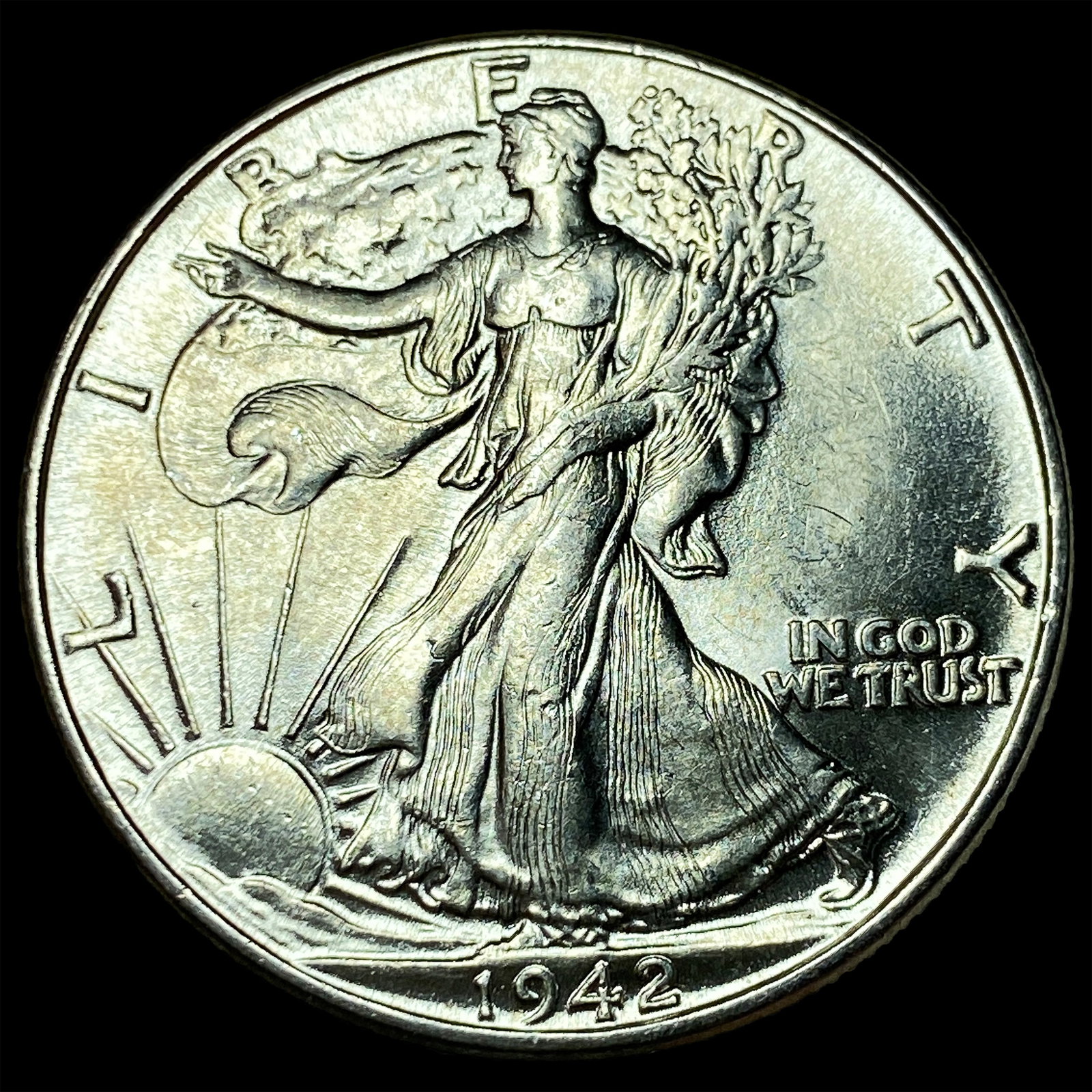 1942 Silver Walking Liberty Half Dollar UNCIRCULATED: 1942 Silver Walking Liberty Half Dollar UNCIRCULATED