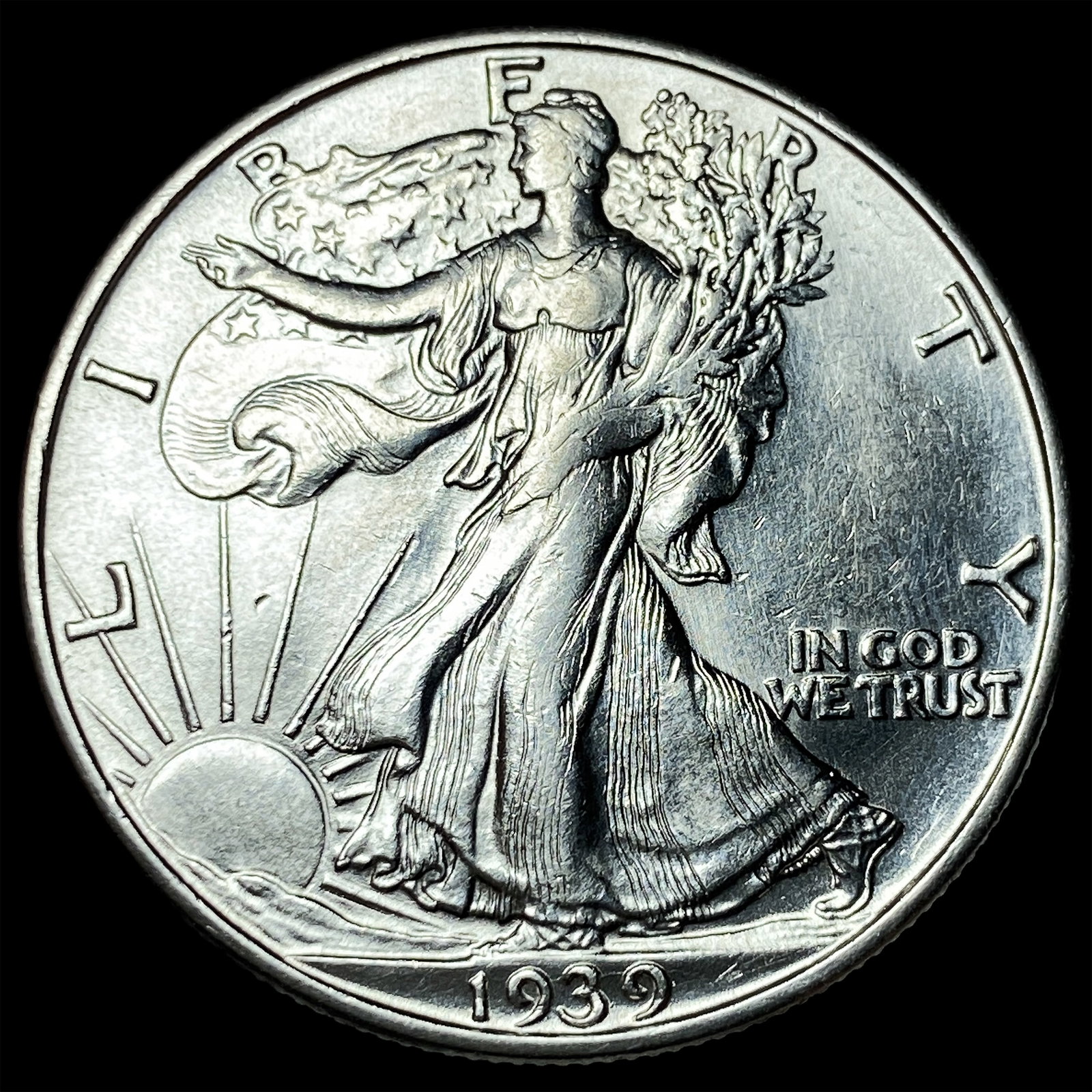 1939-D Silver Walking Liberty Half Dollar UNCIRCULATED (1 of 2)