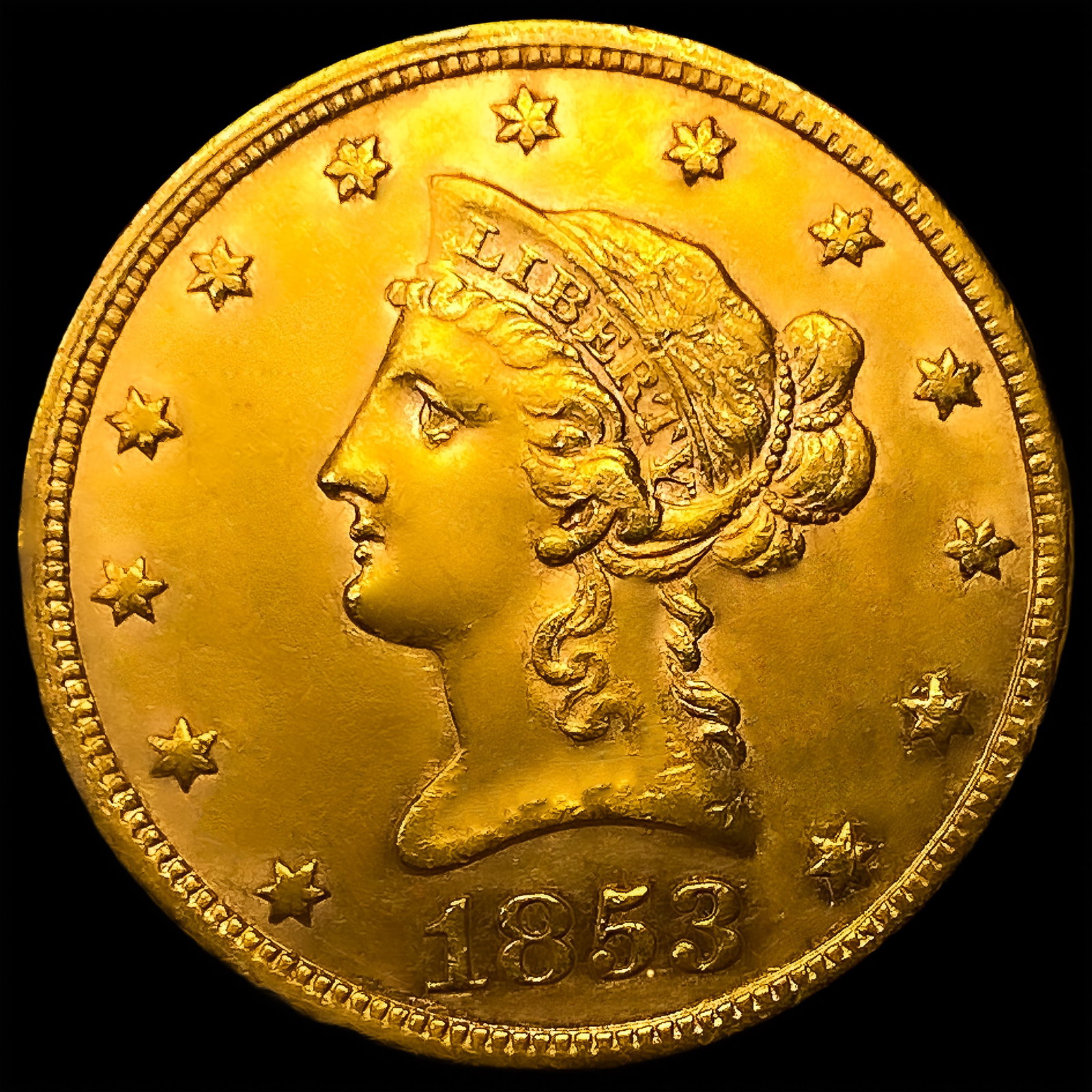 1853 $10 Gold Eagle: 1853 $10 Gold Eagle